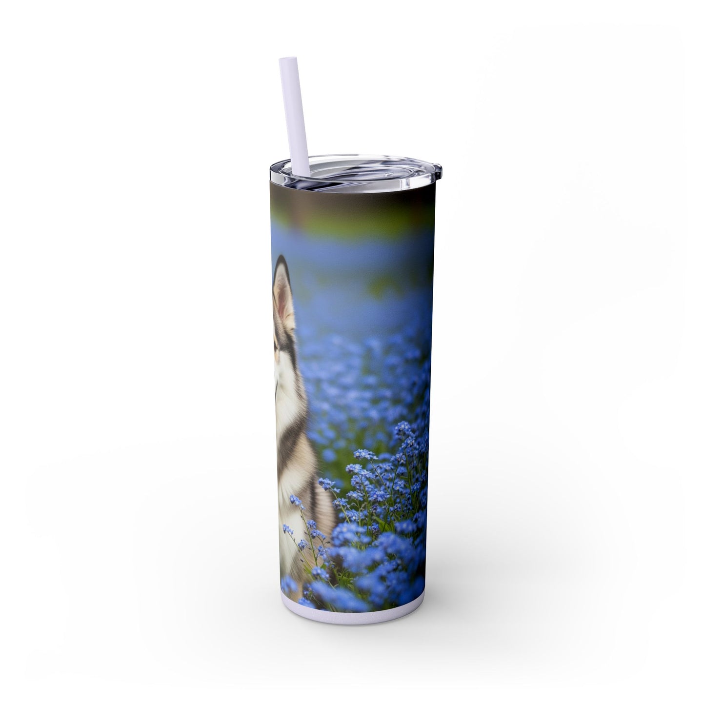 Alaskan Klee Kai Skinny Tumbler with Straw, 20oz