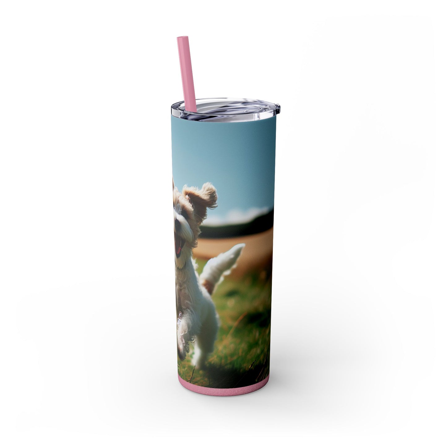 Tenterfield Terrier Skinny Tumbler with Straw, 20oz