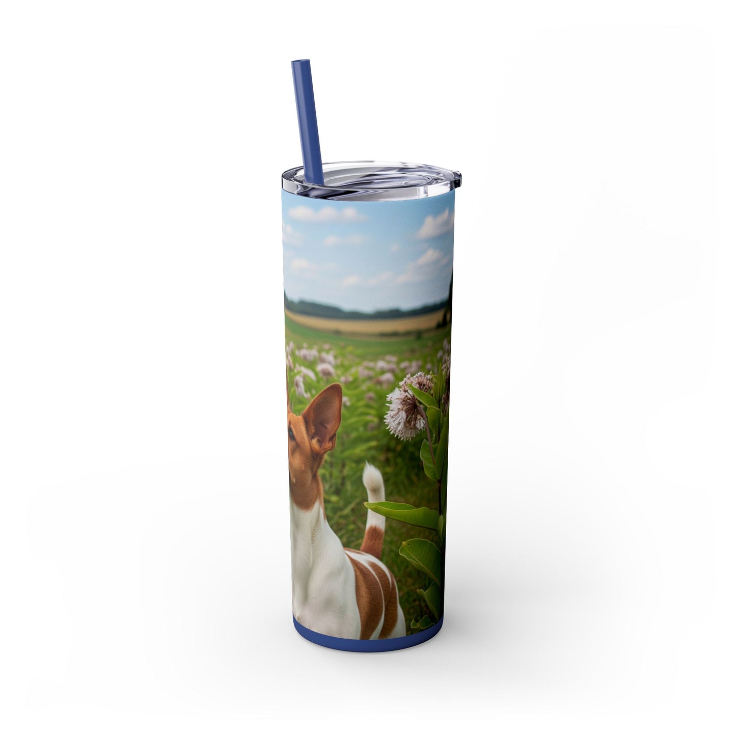 Rat Terrier Tumbler with Straw, 20oz