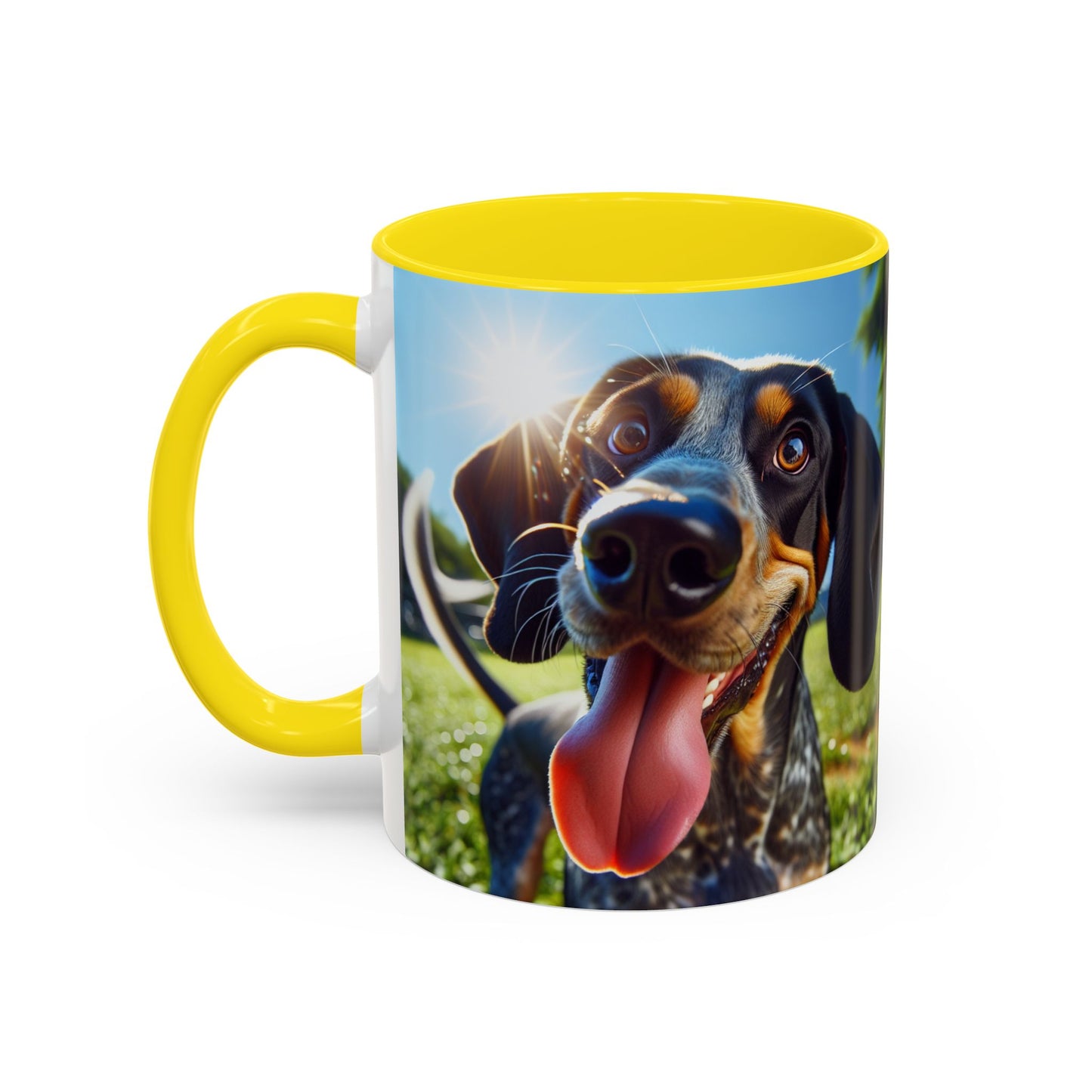 Bluetick Coonhound Accent Coffee Mug - Perfect Gift for Dog Lovers
