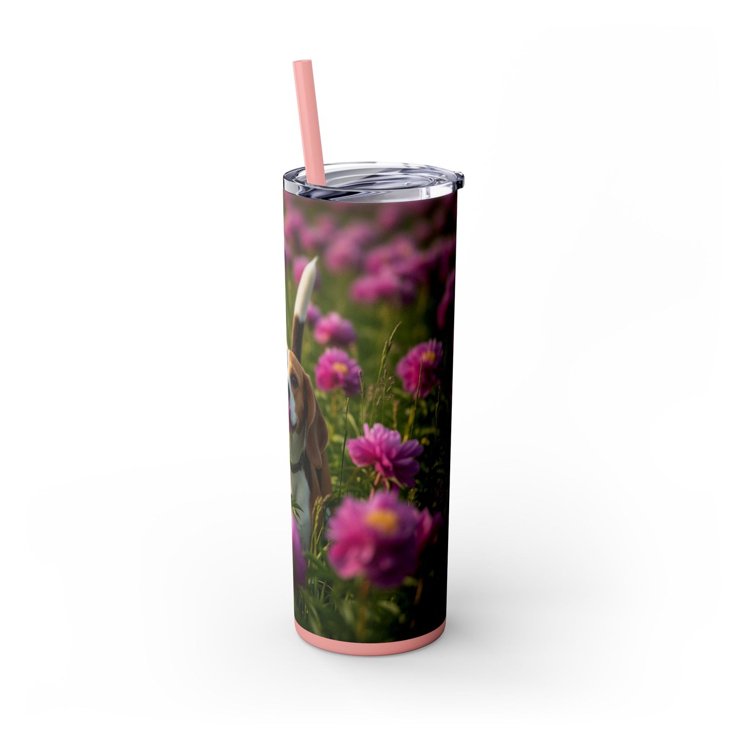Beagle Skinny Tumbler with Straw, 20oz