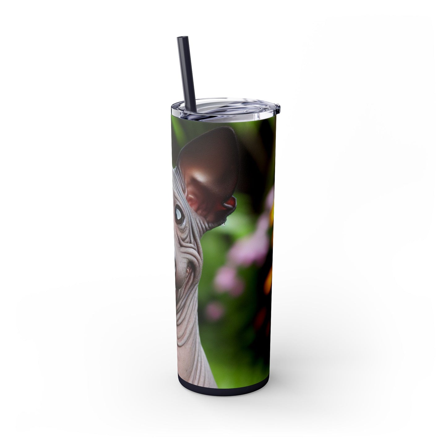 Peruvian Hairless Dog Skinny Tumbler with Straw, 20oz