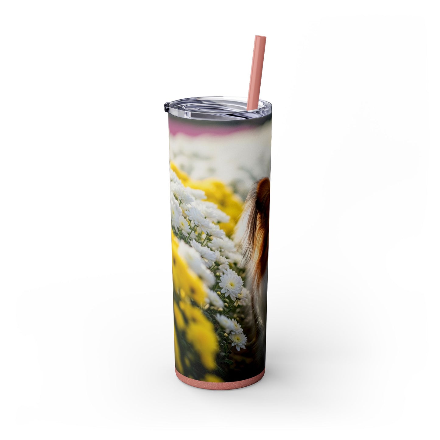 Papillon Skinny Tumbler with Straw, 20oz