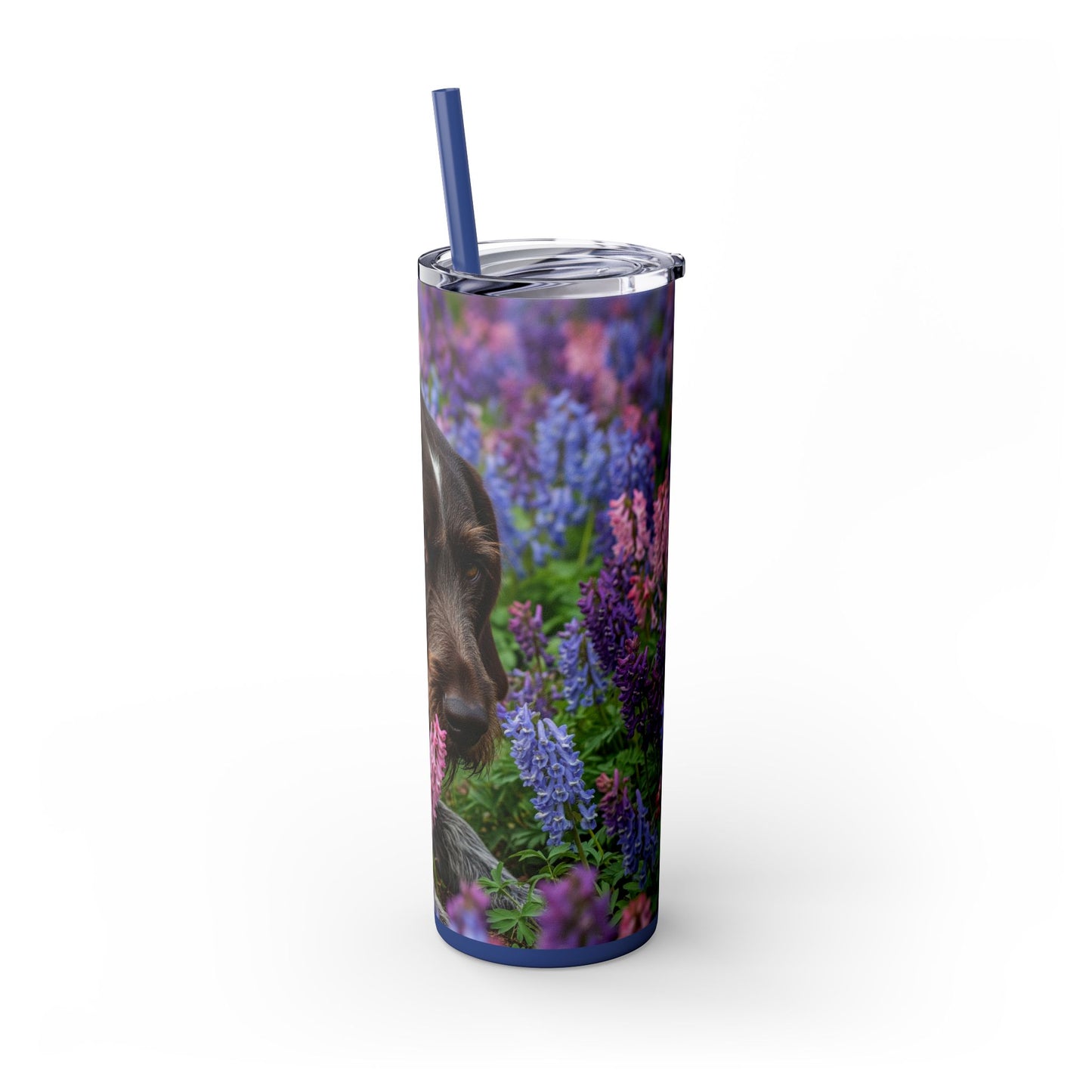 Wirehaired Slovakian Pointer Skinny Tumbler with Straw, 20oz