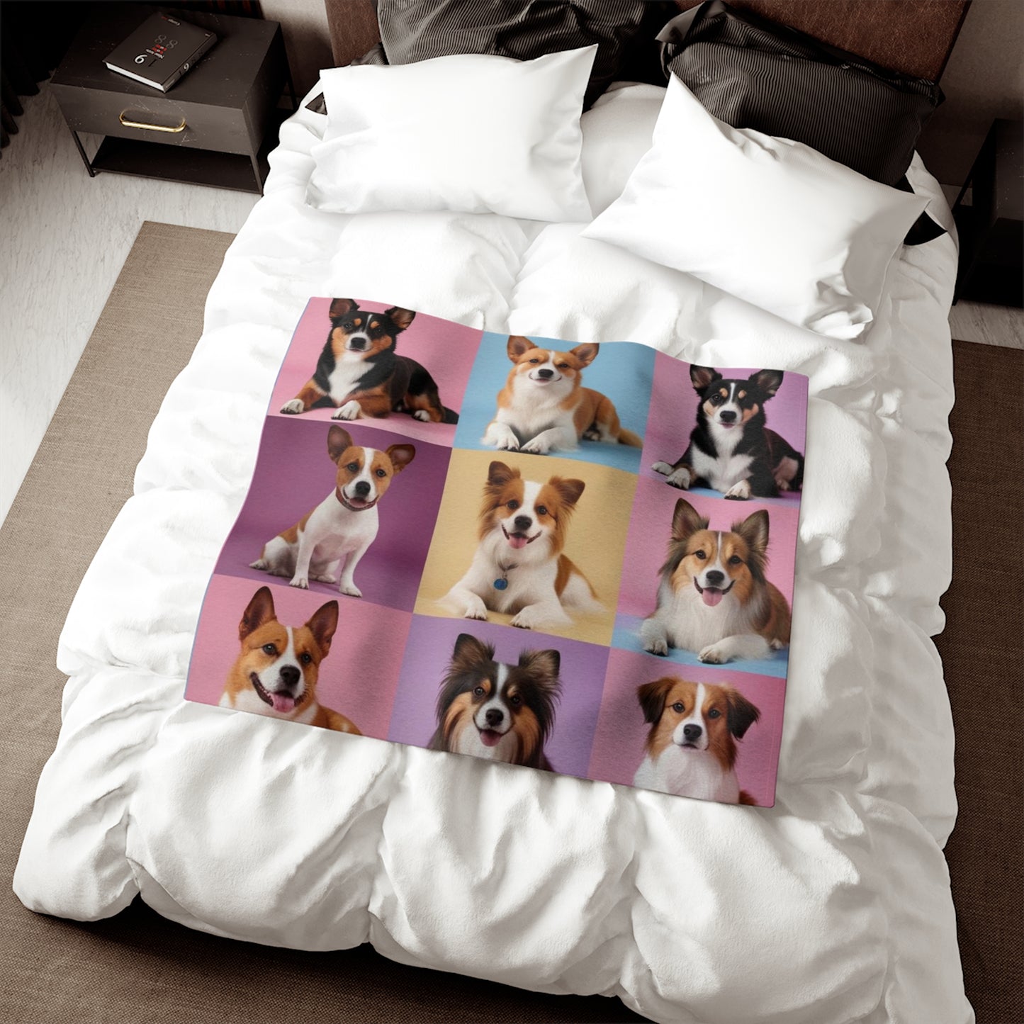 Pastel Dogs Sweatshirt Blanket