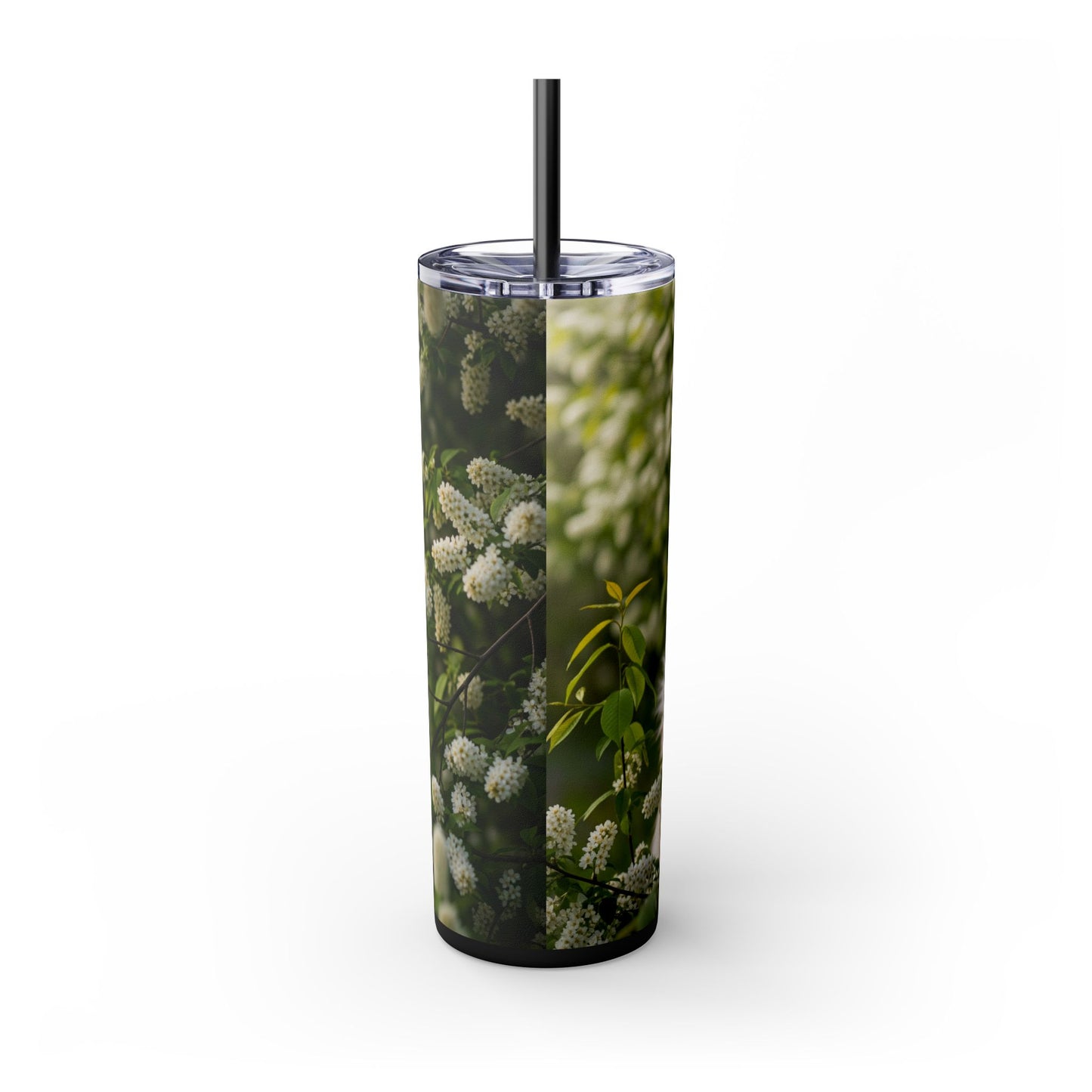 Finnish Spitz Skinny Tumbler with Straw, 20oz