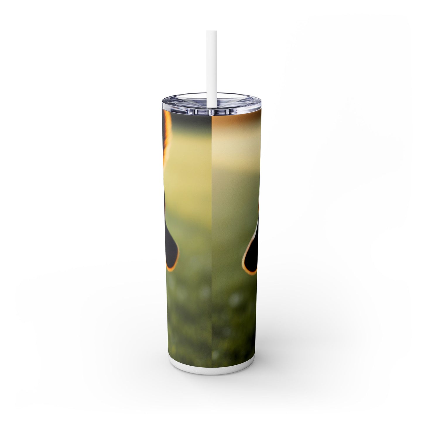 Black and Tan Coonhound Tumbler with Straw, 20oz