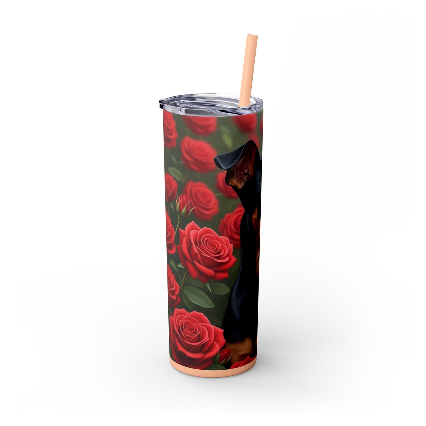 Manchester Terrier Skinny Tumbler with Straw, 20oz