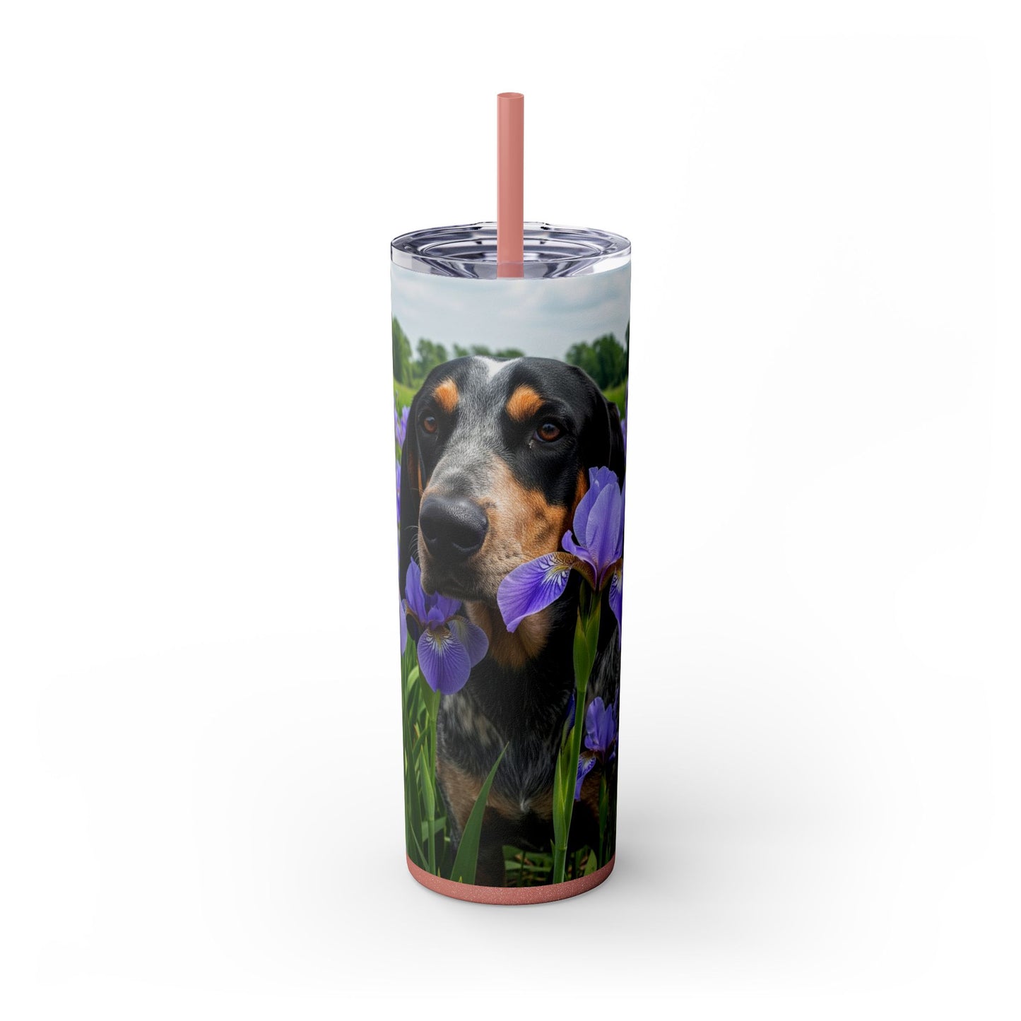 Bluetick Coonhound Tumbler with Straw, 20oz