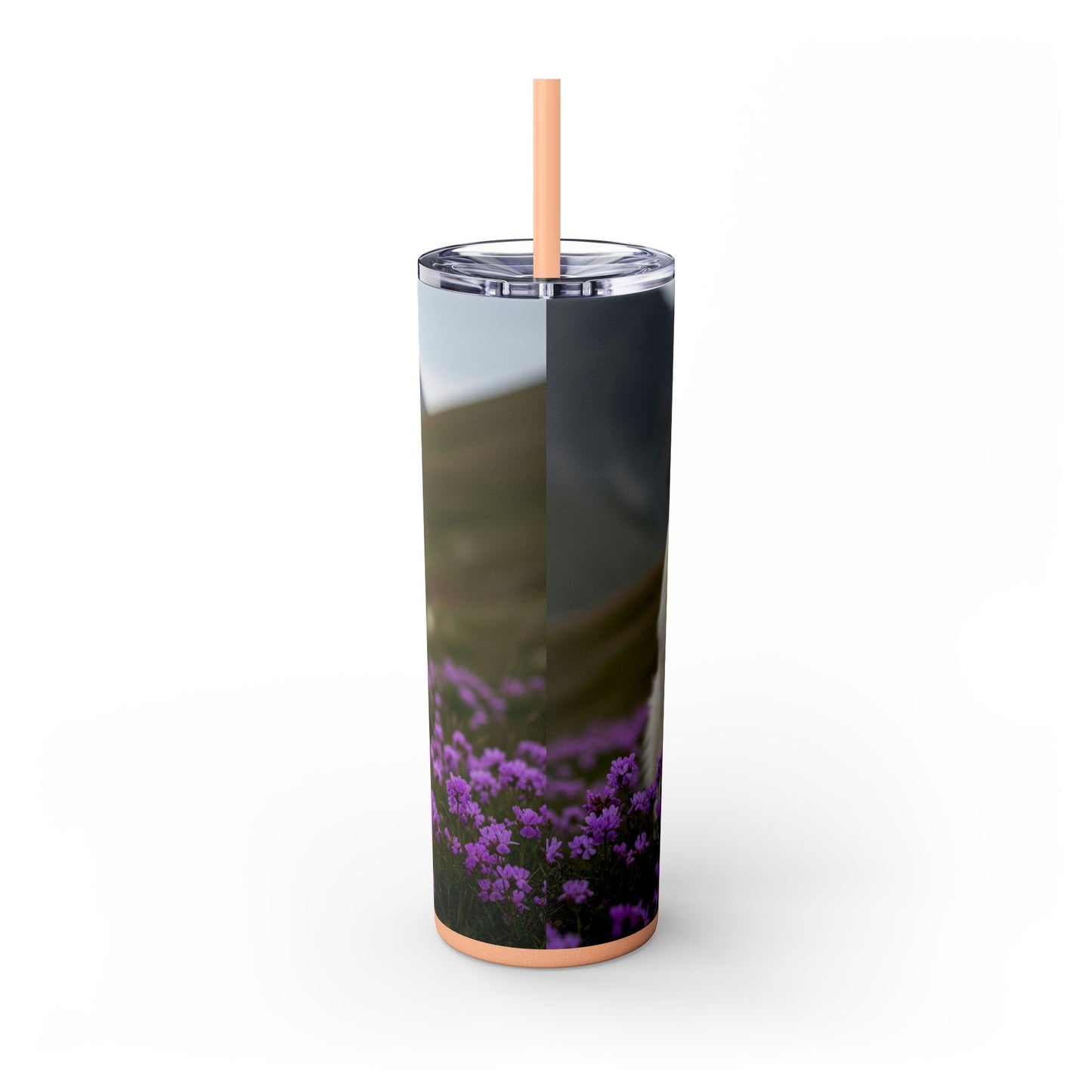 Pyrenean Mountain Dog Skinny Tumbler with Straw, 20oz