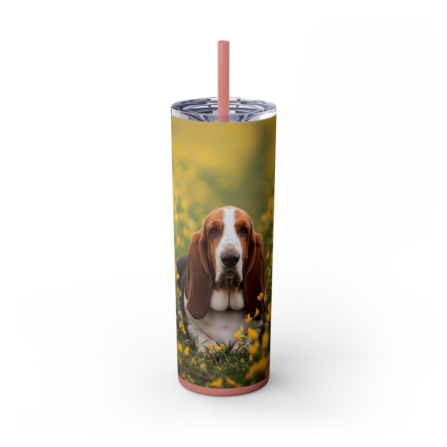 Basset Hound Tumbler with Straw, 20oz