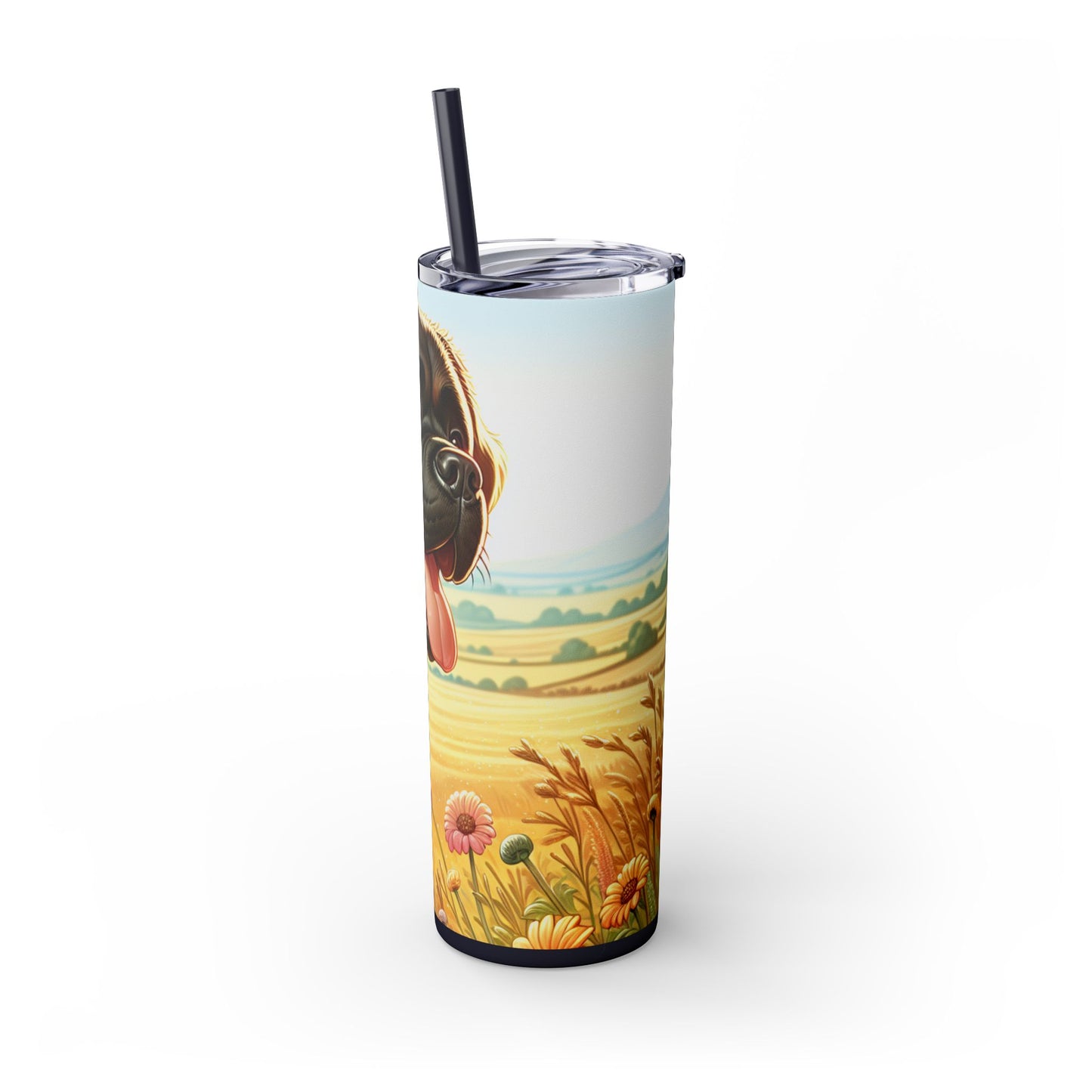 Spanish Mastiff Skinny Tumbler with Straw, 20oz