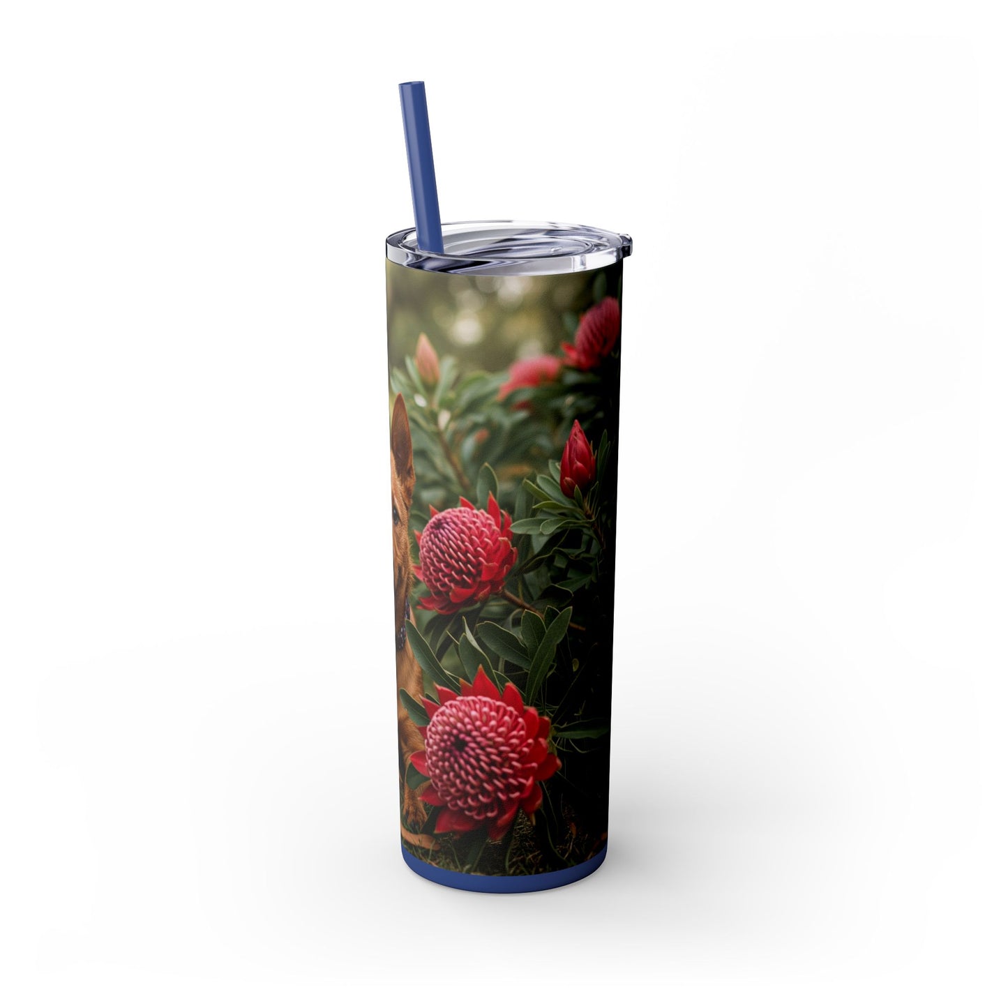 Australian Terrier Skinny Tumbler with Straw, 20oz