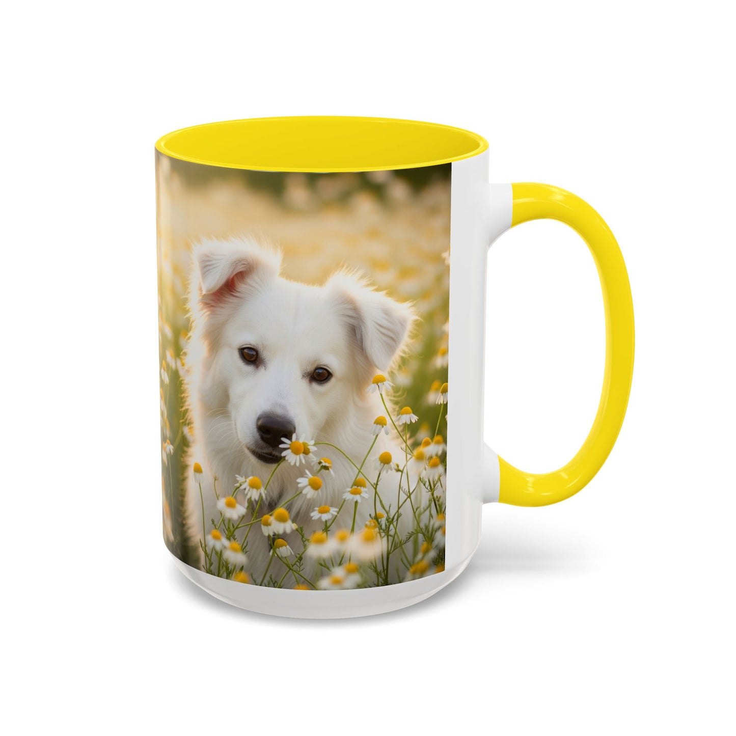 Russkaya Tsvetnaya Bolonka Accent Coffee Mug - Perfect Gift for Dog Lovers