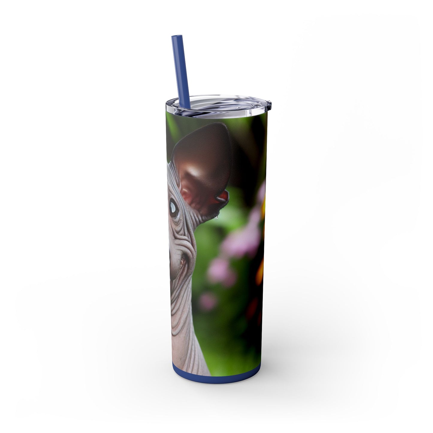 Peruvian Hairless Dog Skinny Tumbler with Straw, 20oz