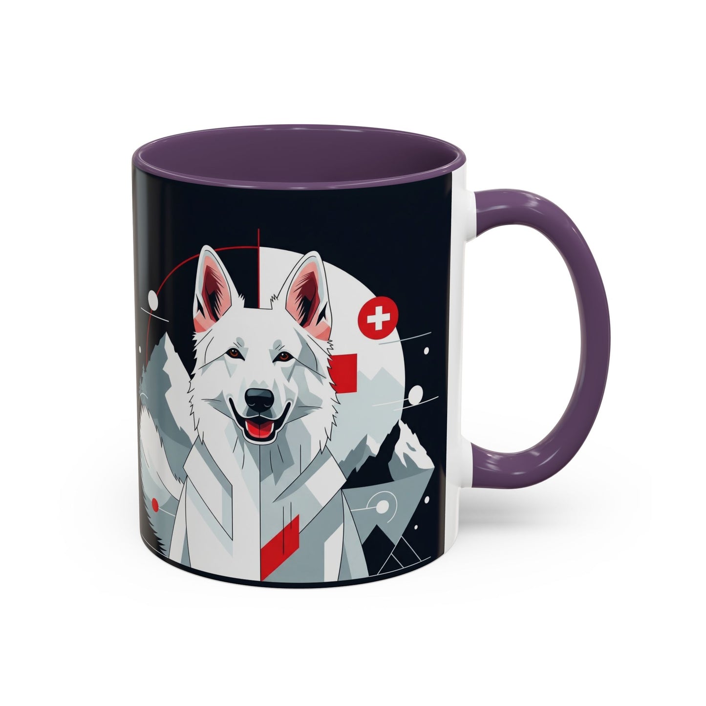 White Swiss Shepherd Dog Accent Coffee Mug - Perfect Gift for Dog Lovers
