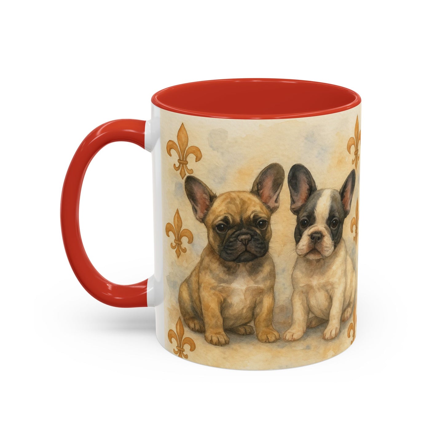 French Bulldog puppies Accent Coffee Mug - Perfect Gift for Dog Lovers