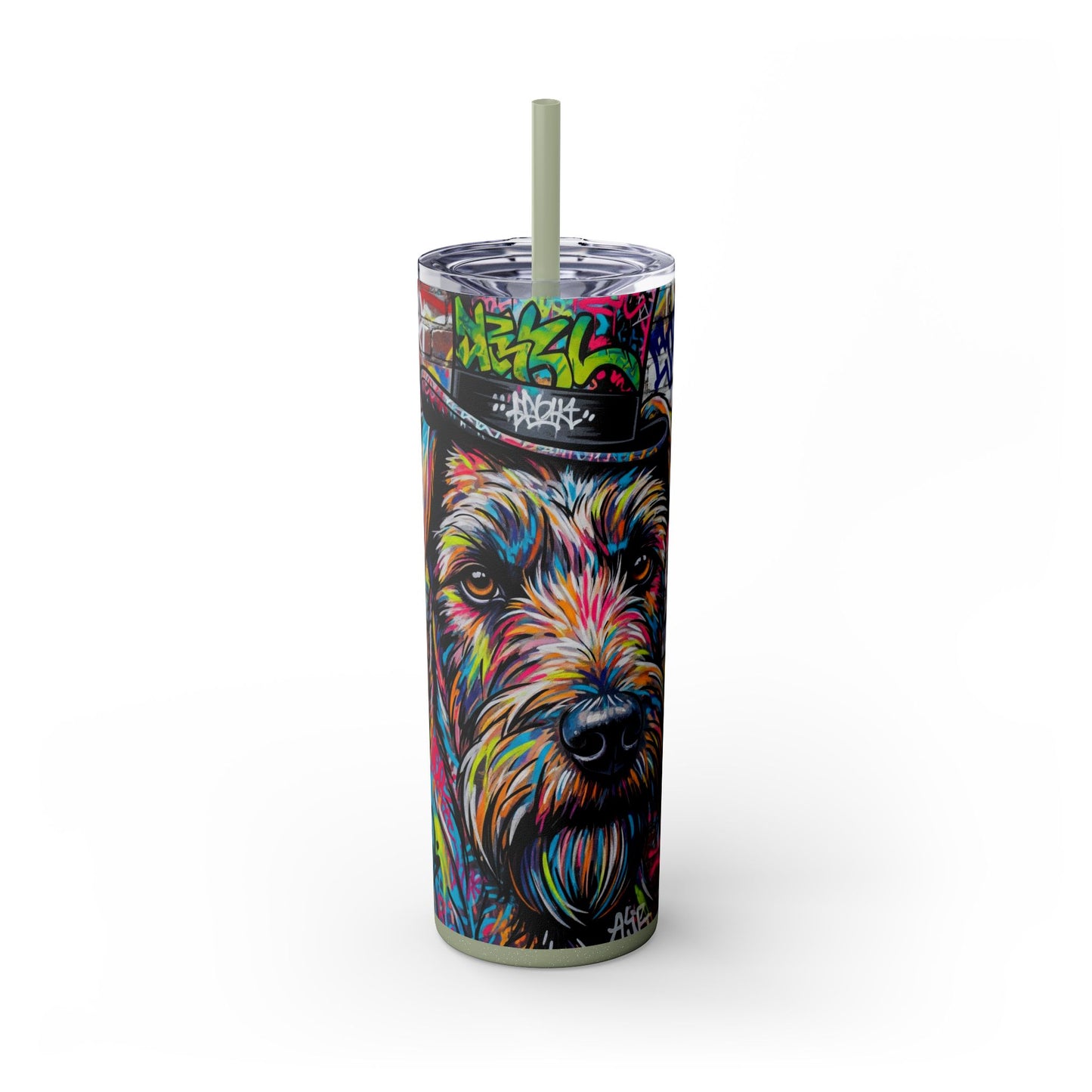 Teddy Roosevelt Terrier Tumbler with Straw, 20oz