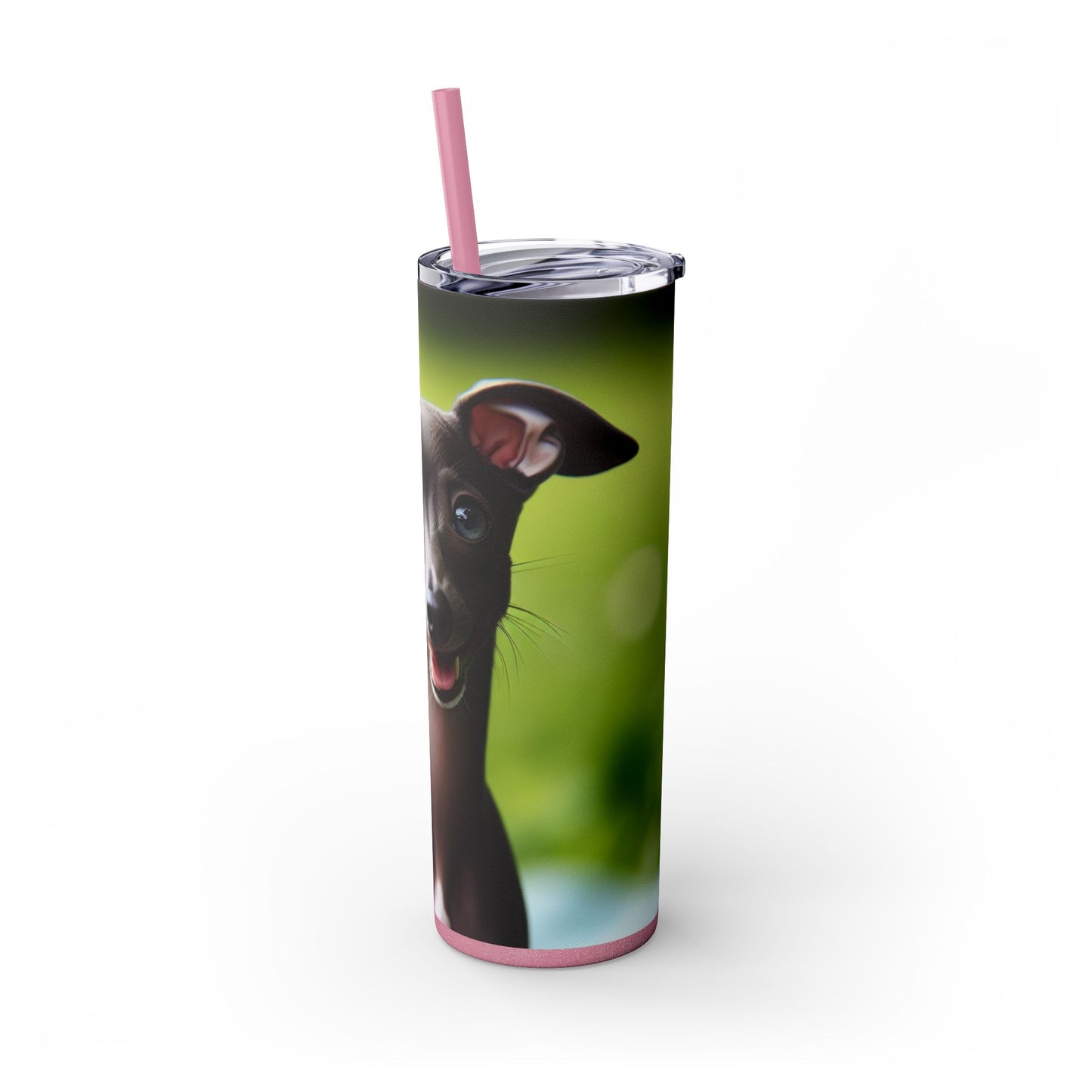 Italian Greyhound Tumbler with Straw, 20oz