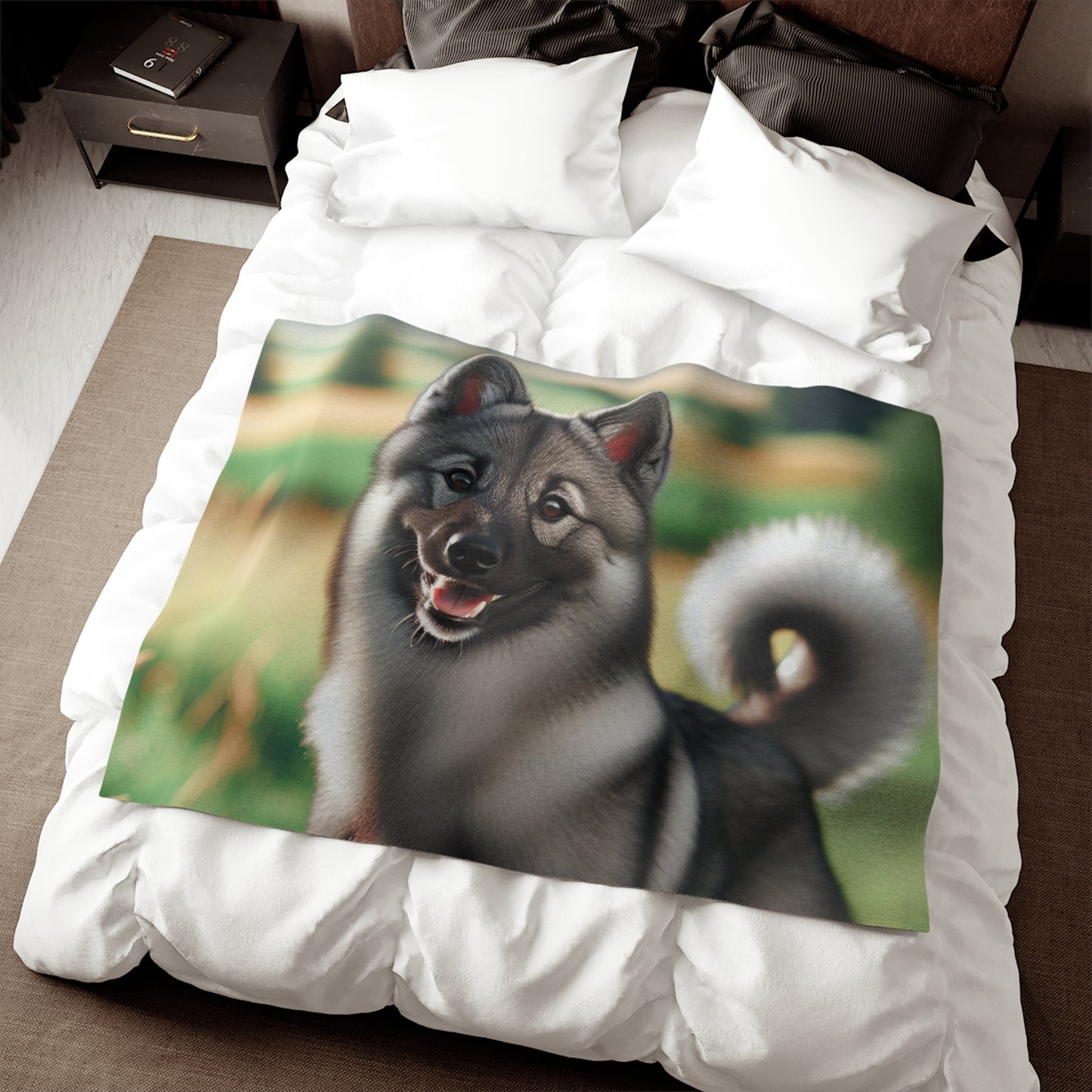 Norwegian Elkhound Sweatshirt Blanket