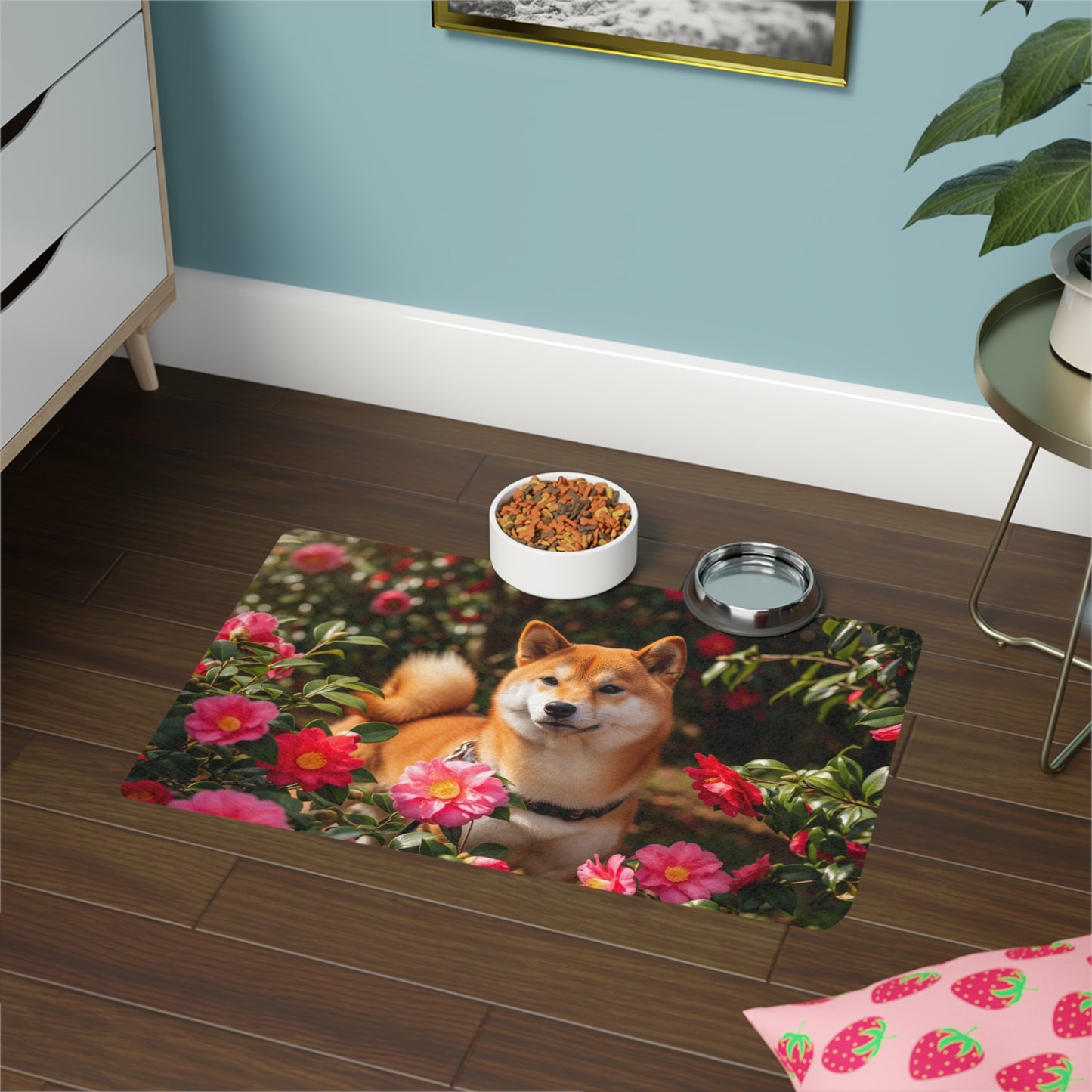 Pet Food Mat (12x18) - Shiba Inu