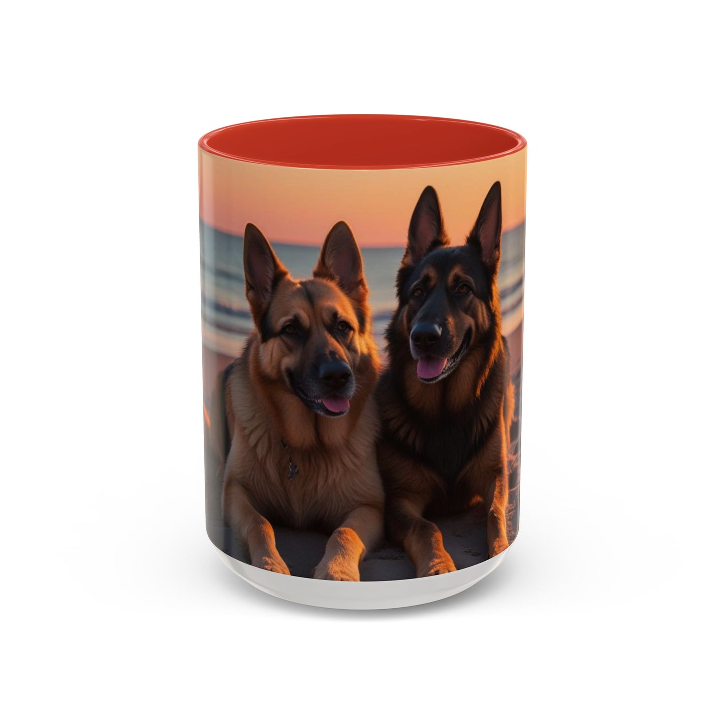 German Shepherd Love Accent Coffee Mug - Perfect Gift for Dog Lovers