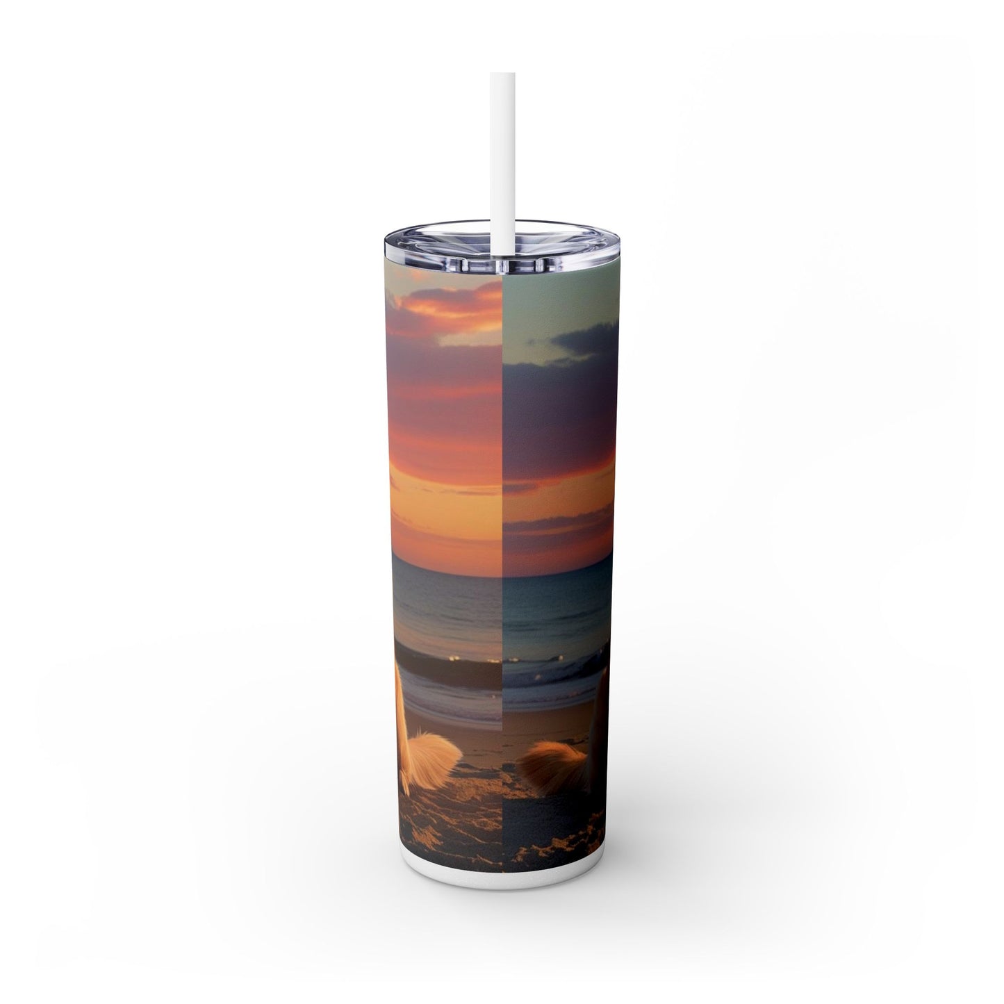 Golden Retriever Love Skinny Tumbler with Straw, 20oz