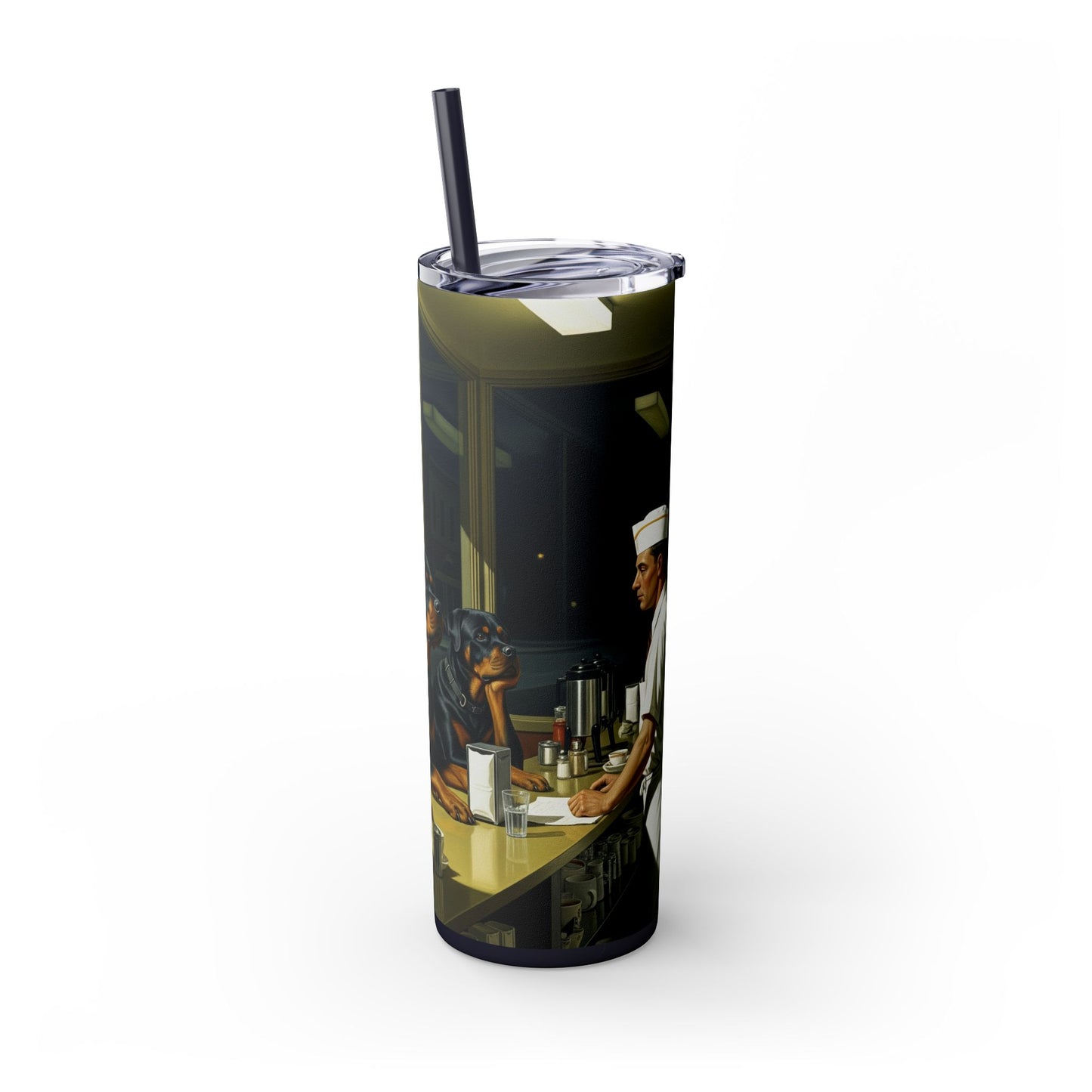 Rottweiler Tumbler with Straw, 20oz