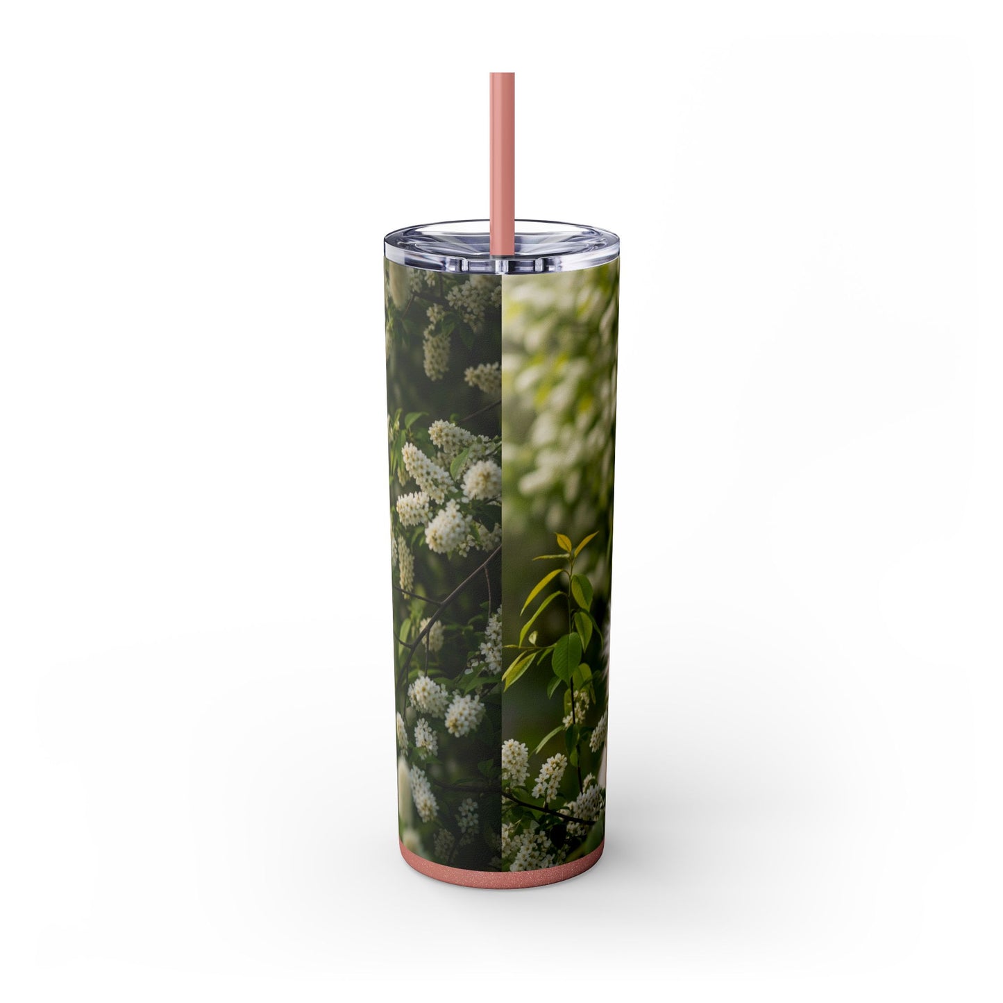 Finnish Spitz Skinny Tumbler with Straw, 20oz