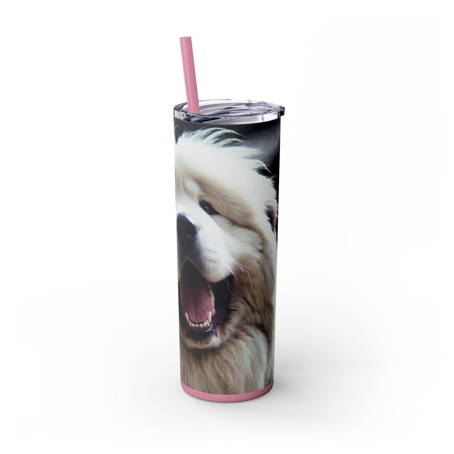 Tatra Shepherd Dog Skinny Tumbler with Straw, 20oz