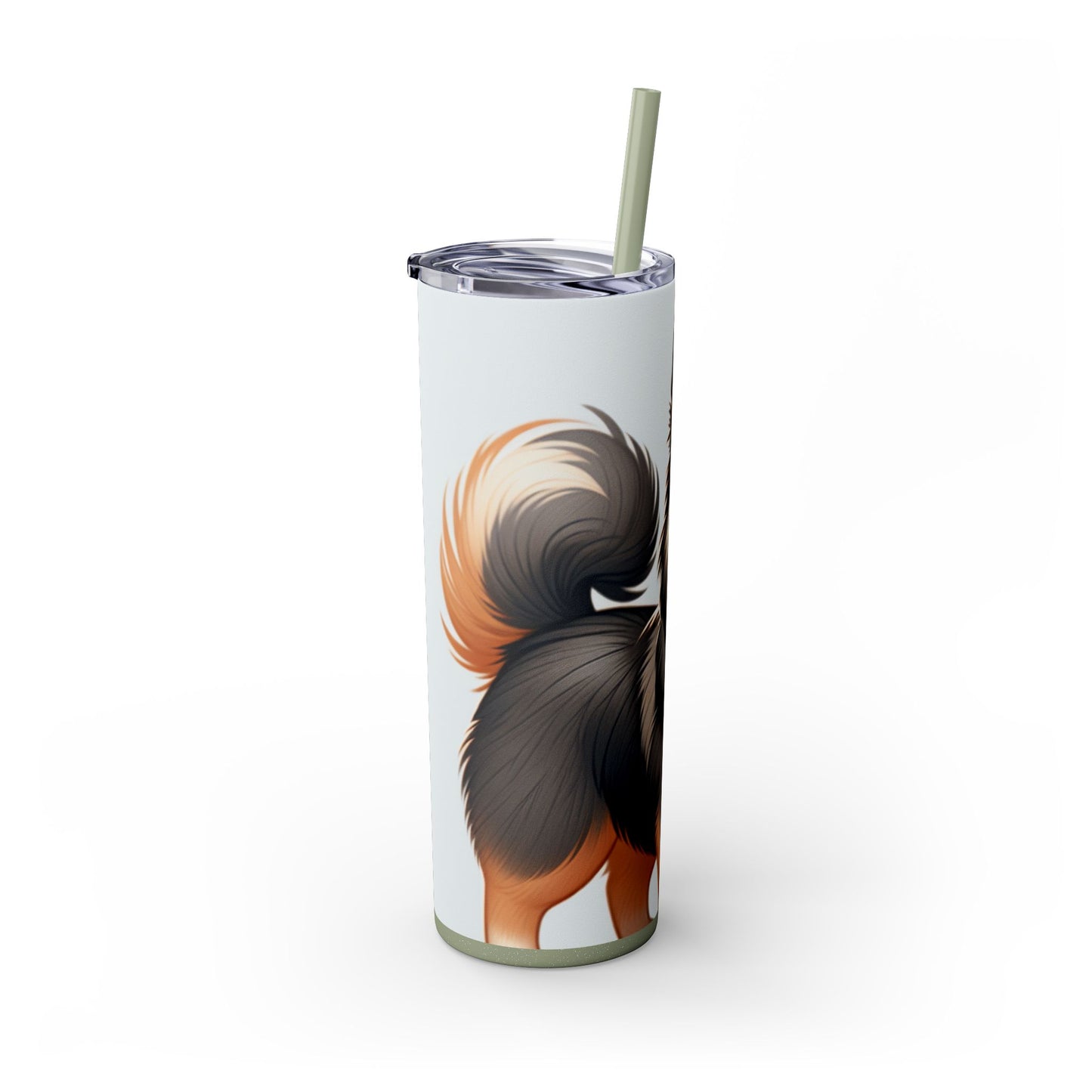 Swedish Vallhund Skinny Tumbler with Straw, 20oz