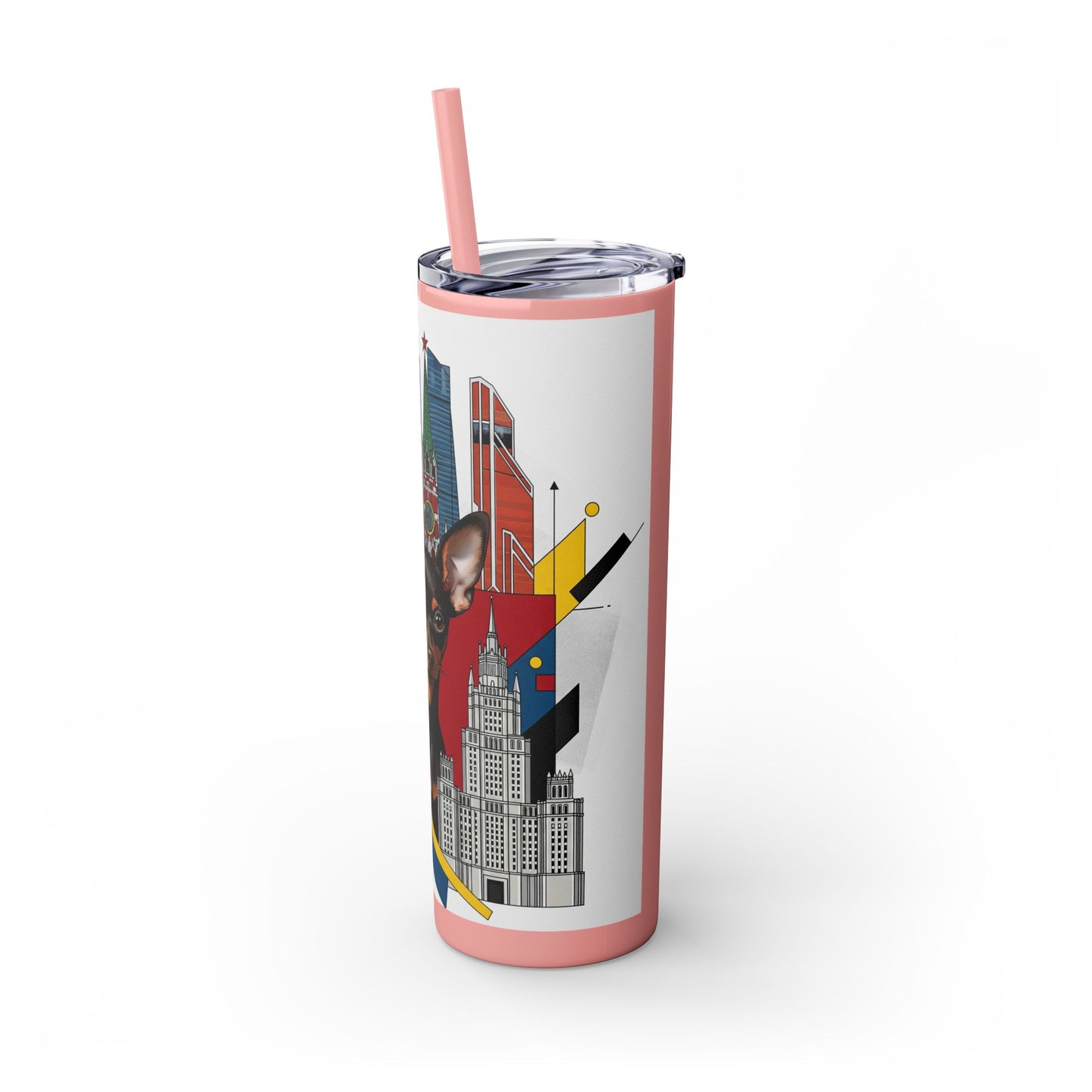 Russian Toy Skinny Tumbler with Straw, 20oz