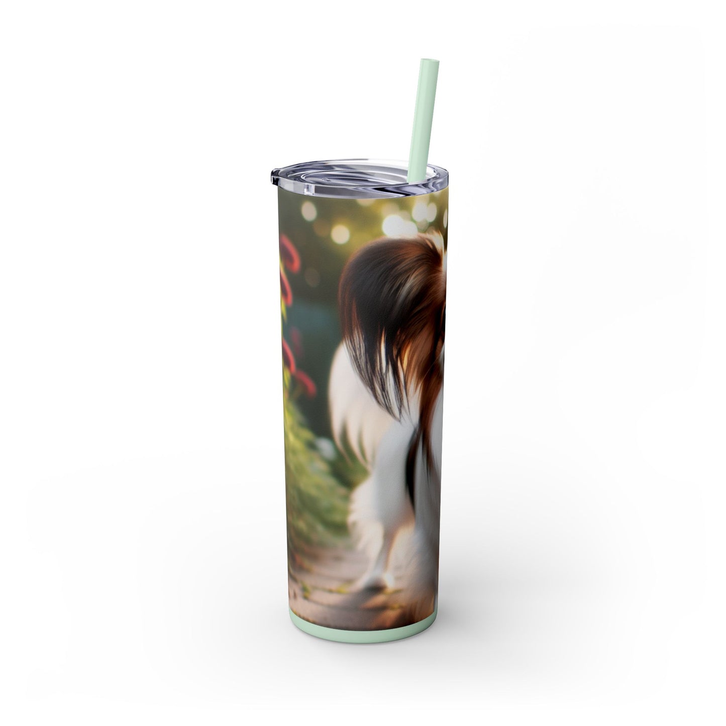 Papillon Skinny Tumbler with Straw, 20oz