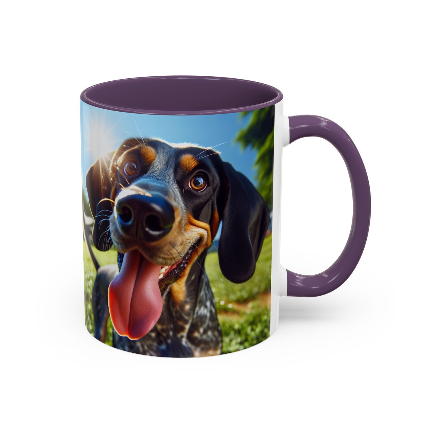 Bluetick Coonhound Accent Coffee Mug - Perfect Gift for Dog Lovers
