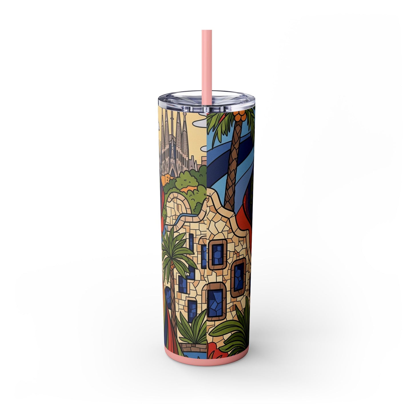 Spanish Mastiff Skinny Tumbler with Straw, 20oz