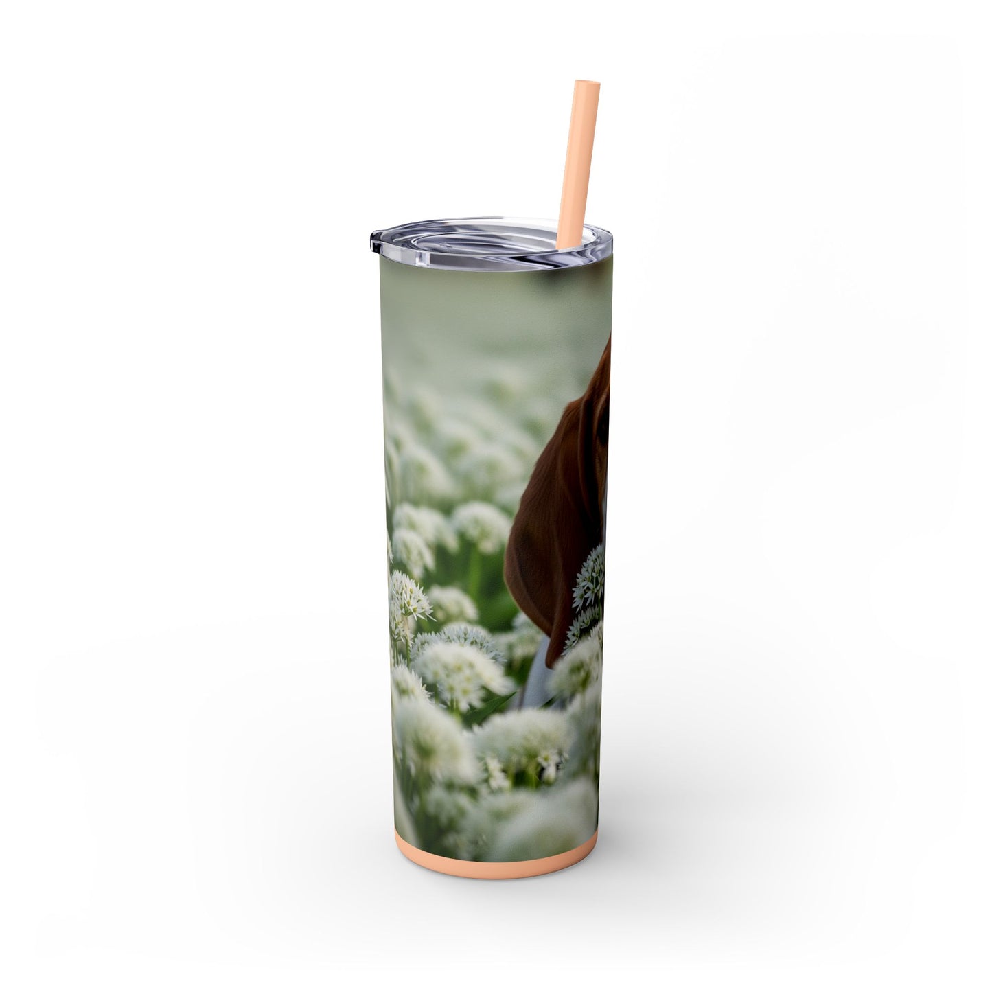 Petit Basset Griffon Vendeen Skinny Tumbler with Straw, 20oz