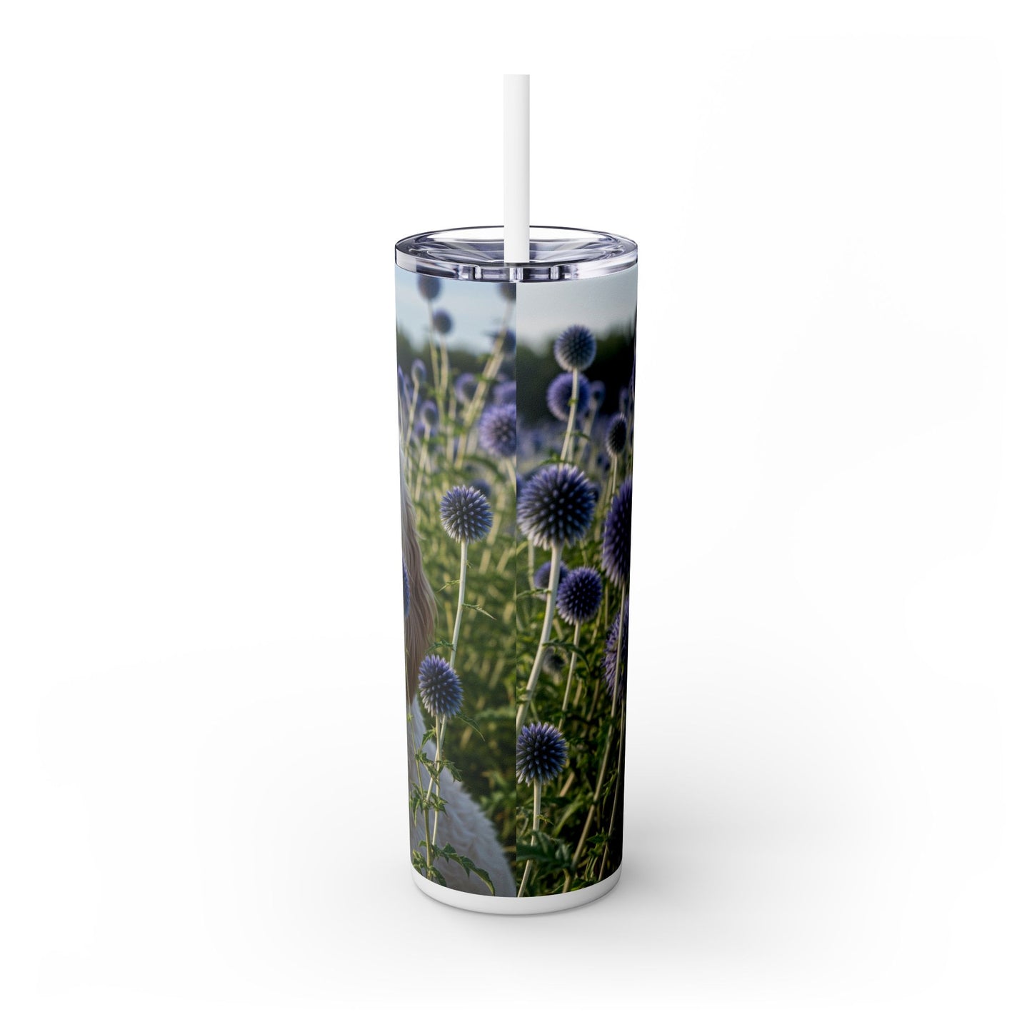 Spoodle Skinny Tumbler with Straw, 20oz