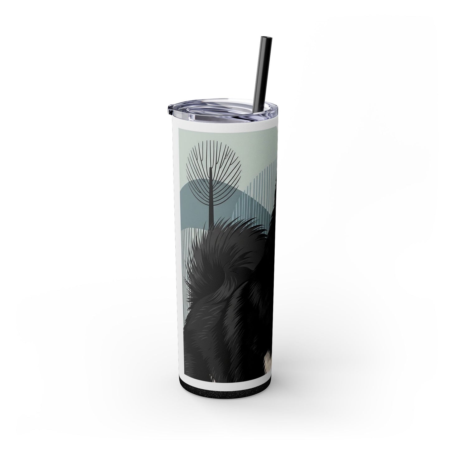 Swedish Lapphund Skinny Tumbler with Straw, 20oz
