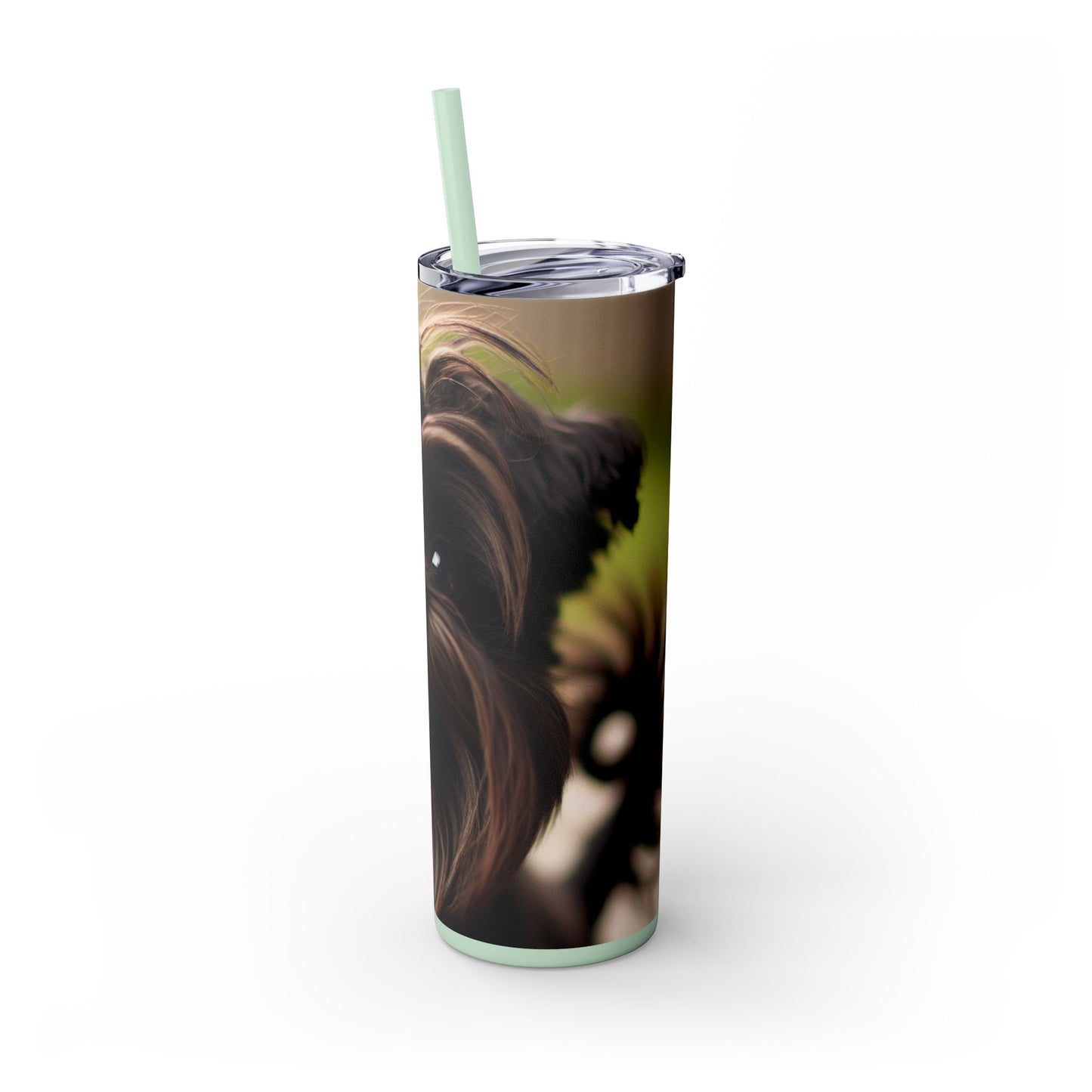 Affenpinscher Skinny Tumbler with Straw, 20oz