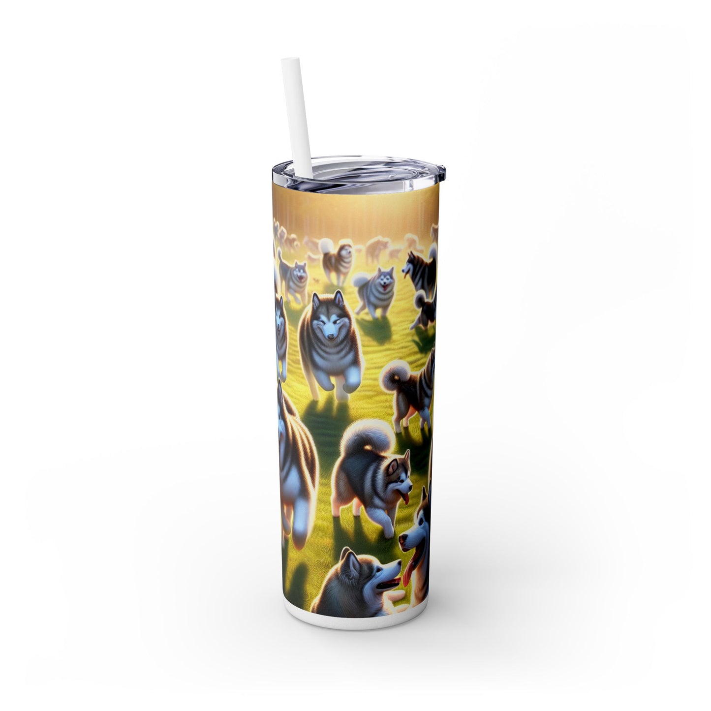 Alaskan Malamute Tumbler with Straw, 20oz