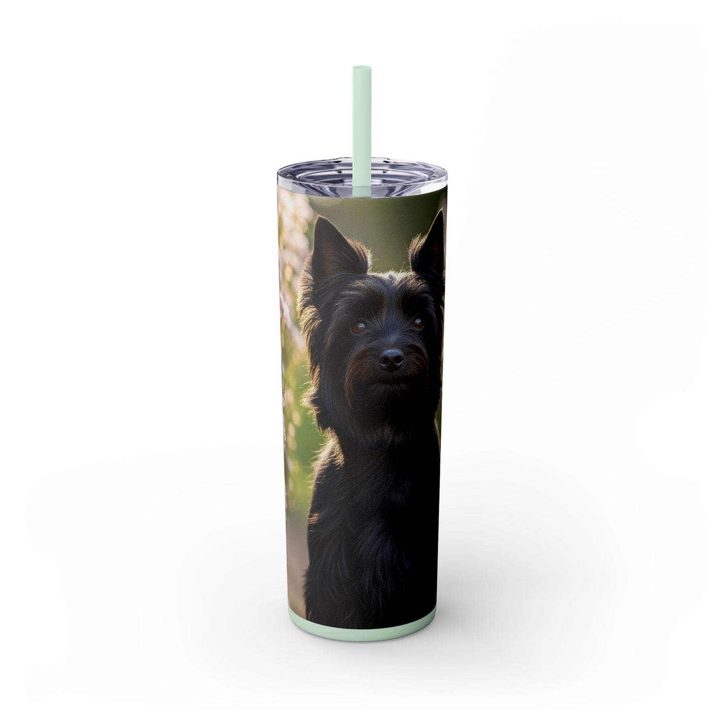 Australian Silky Terrier Tumbler with Straw, 20oz