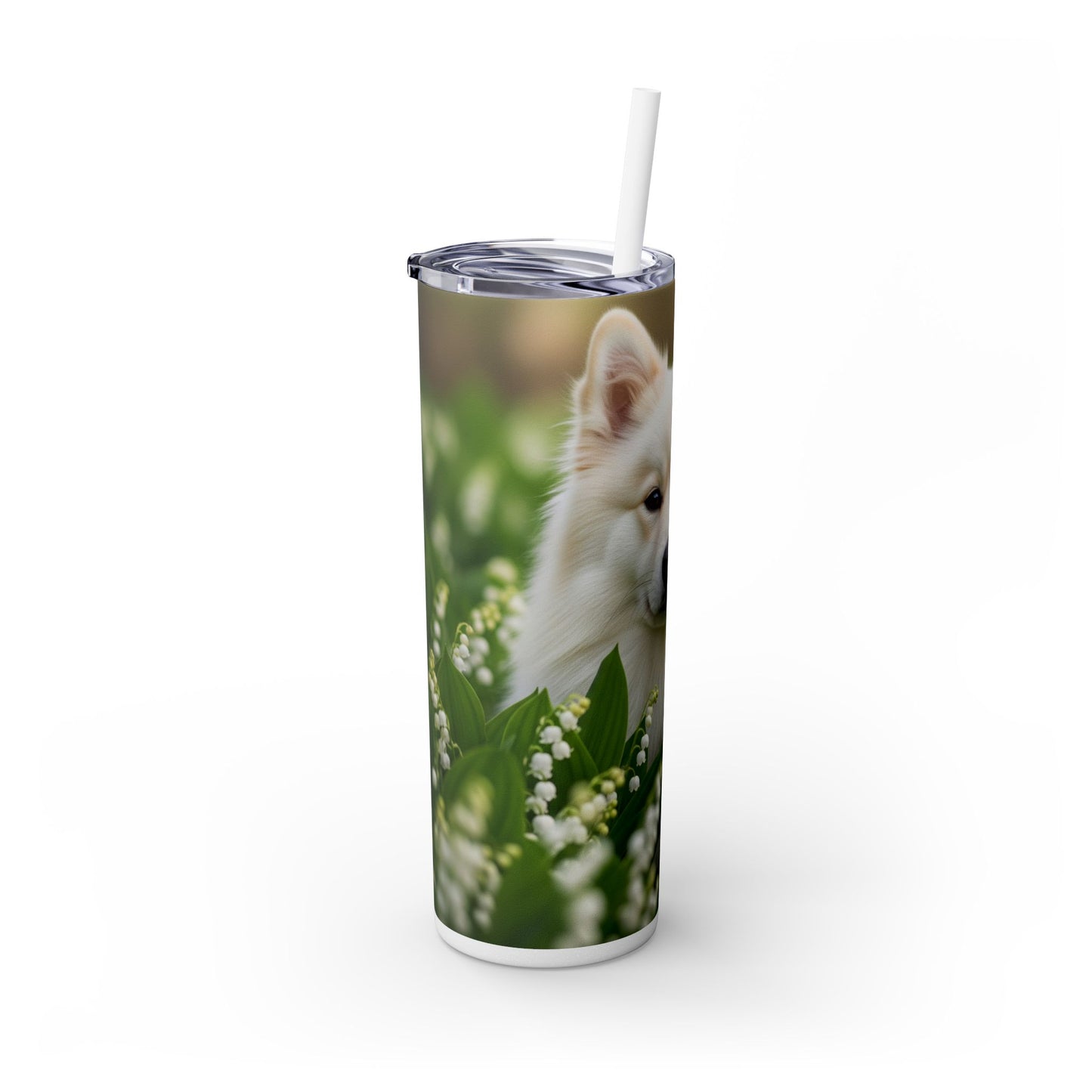 Finnish Lapphund Skinny Tumbler with Straw, 20oz