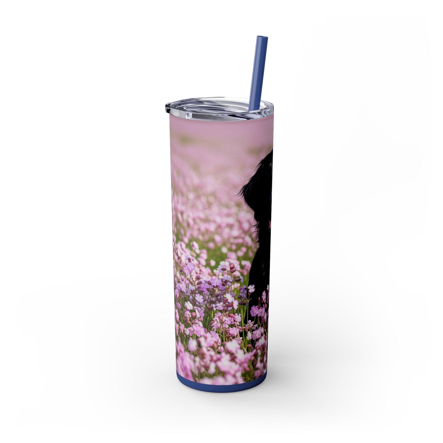 Flat Coated Retriever Skinny Tumbler with Straw, 20oz