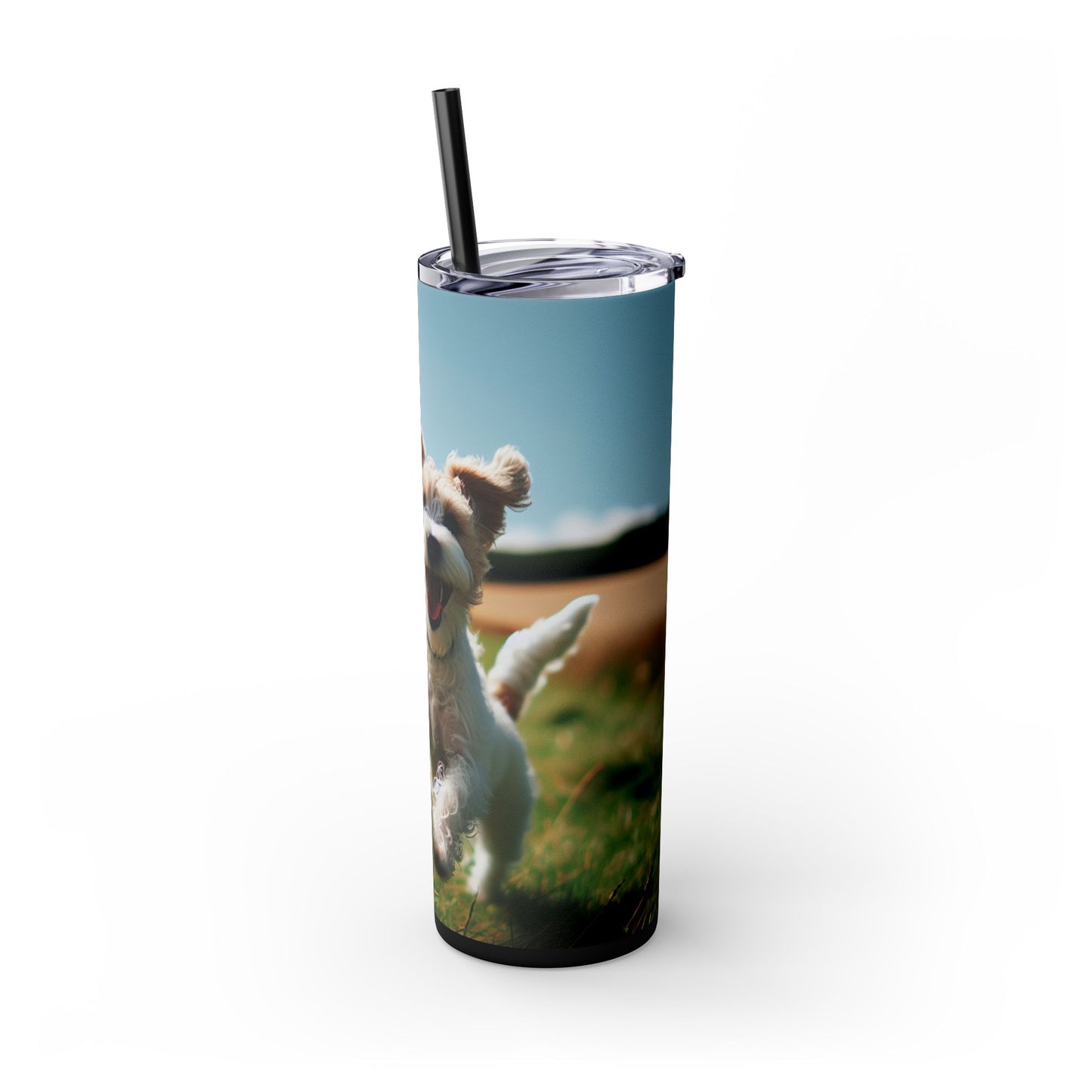 Tenterfield Terrier Skinny Tumbler with Straw, 20oz
