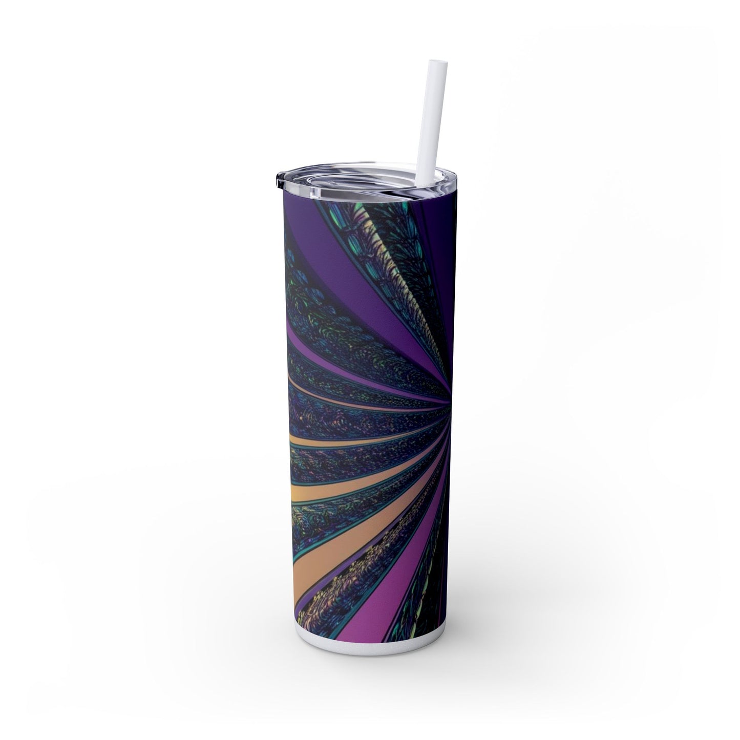 Optical Illusion Skinny Tumbler with Straw, 20oz
