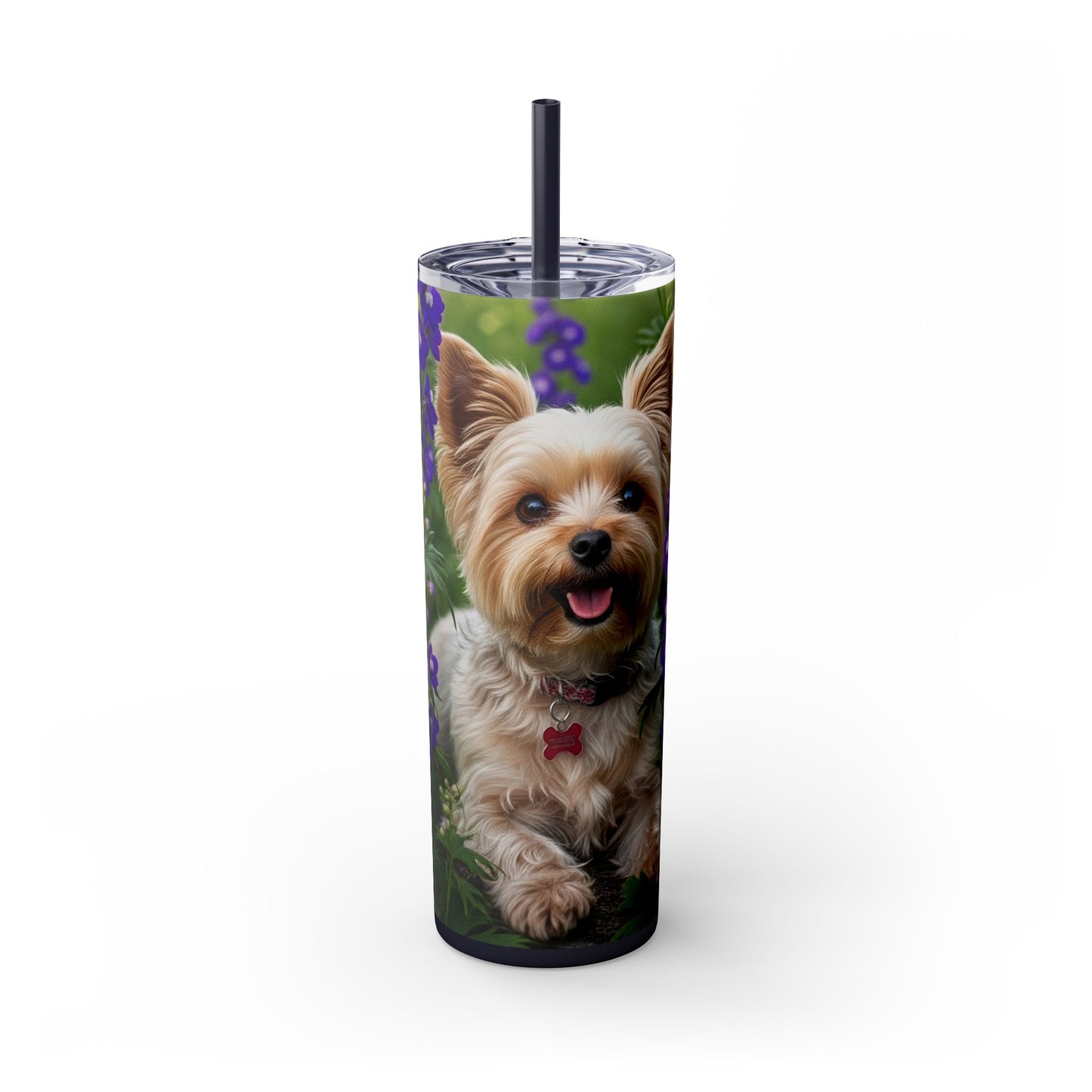 Yorkiepoo Tumbler with Straw, 20oz