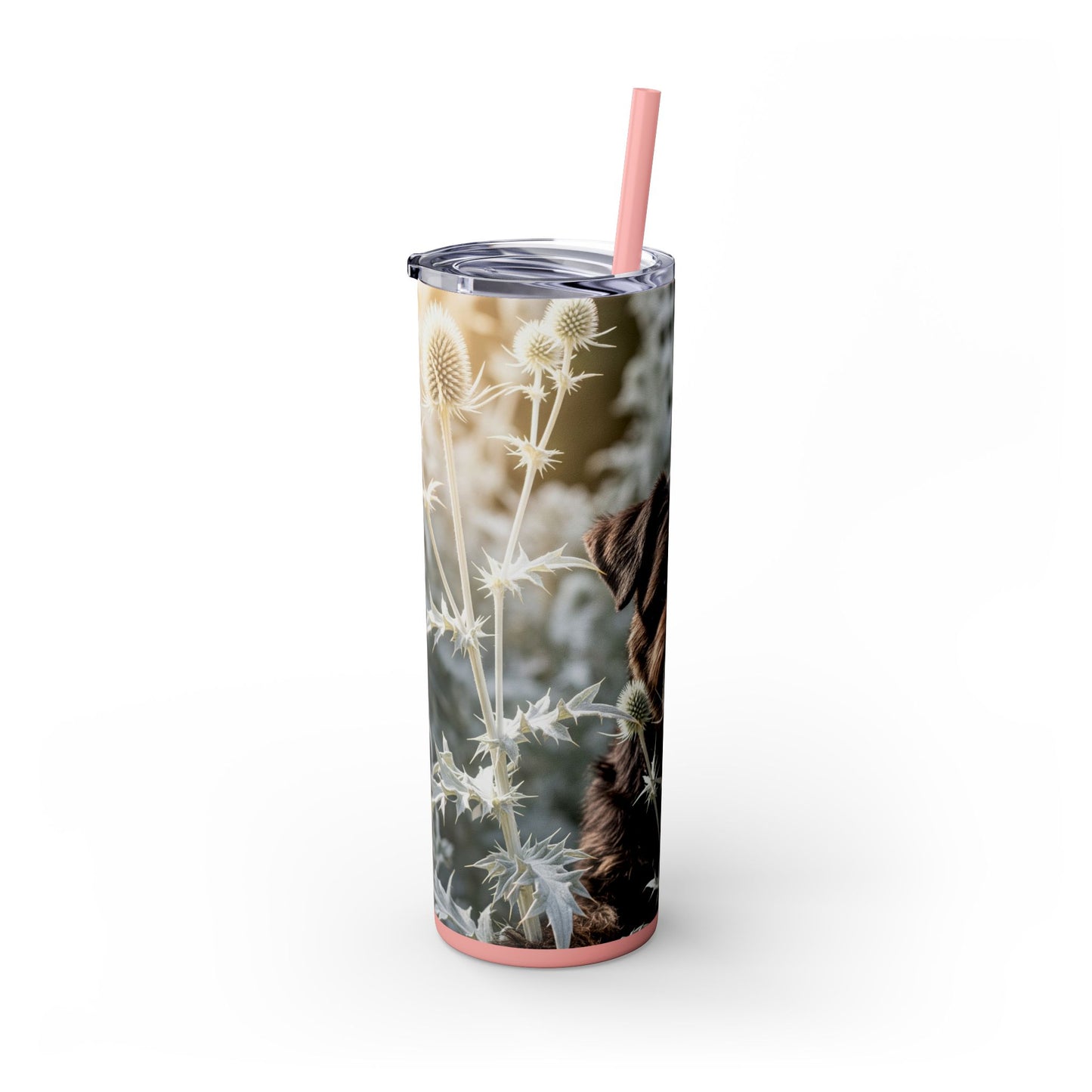 Affenpinscher Skinny Tumbler with Straw, 20oz