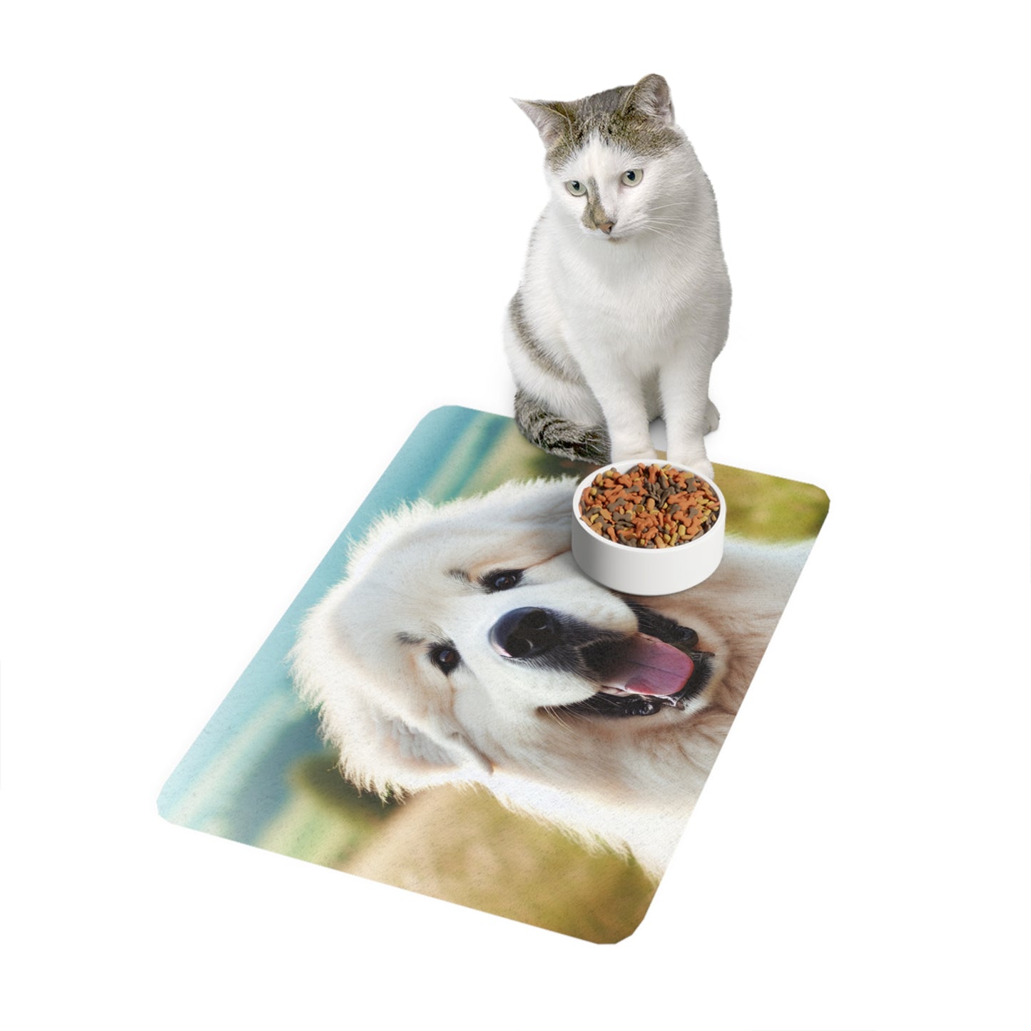 Pet Food Mat (12x18) - Great Pyrenees