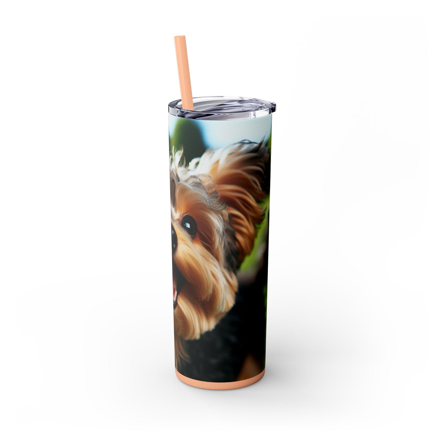 Yorkiepoo Tumbler with Straw, 20oz
