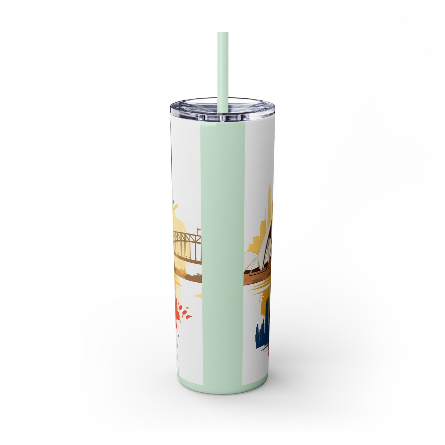 Australian Cattle Dog Skinny Tumbler with Straw, 20oz